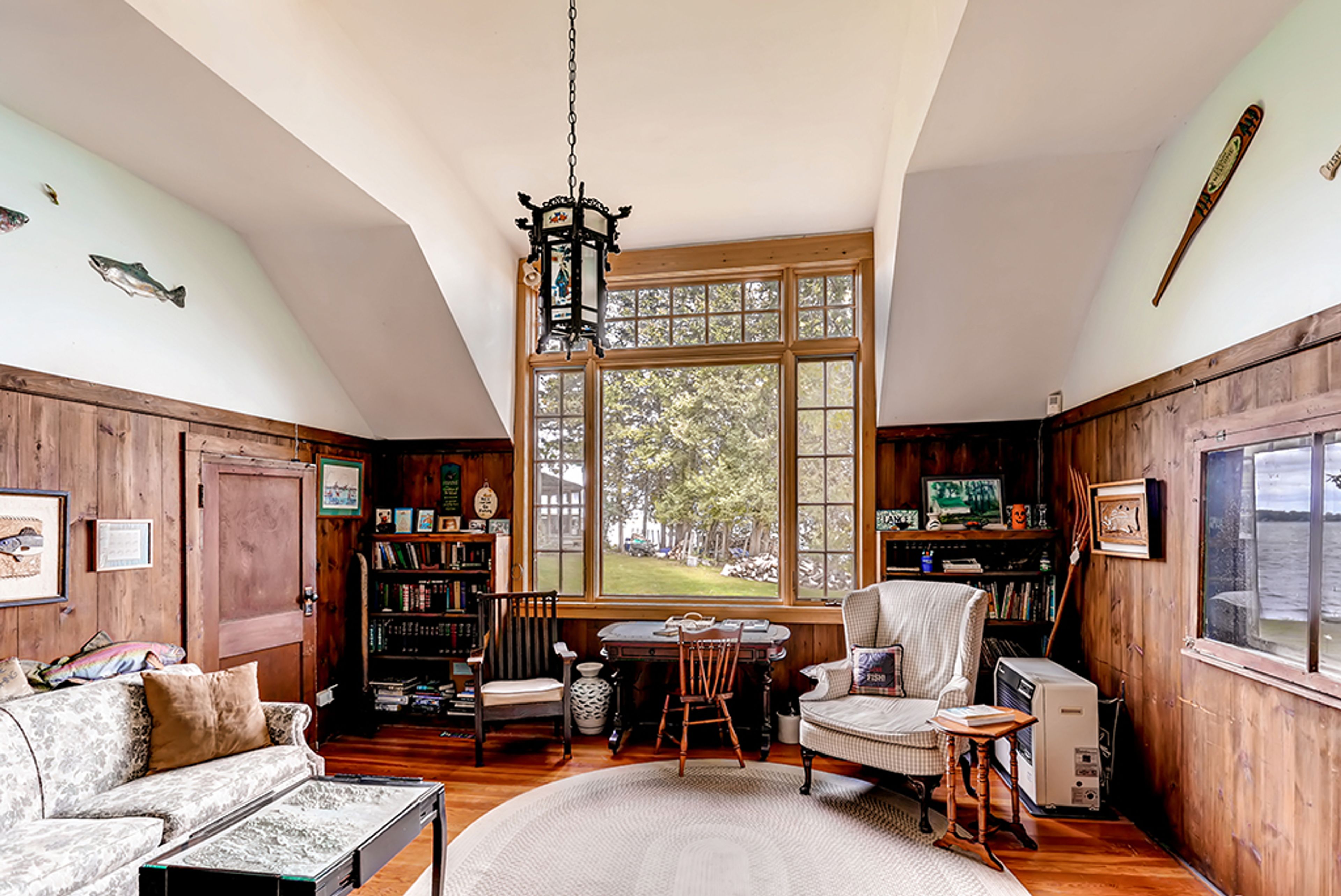 Curl up with a good book, while you enjoy the sun seeping in through the window.