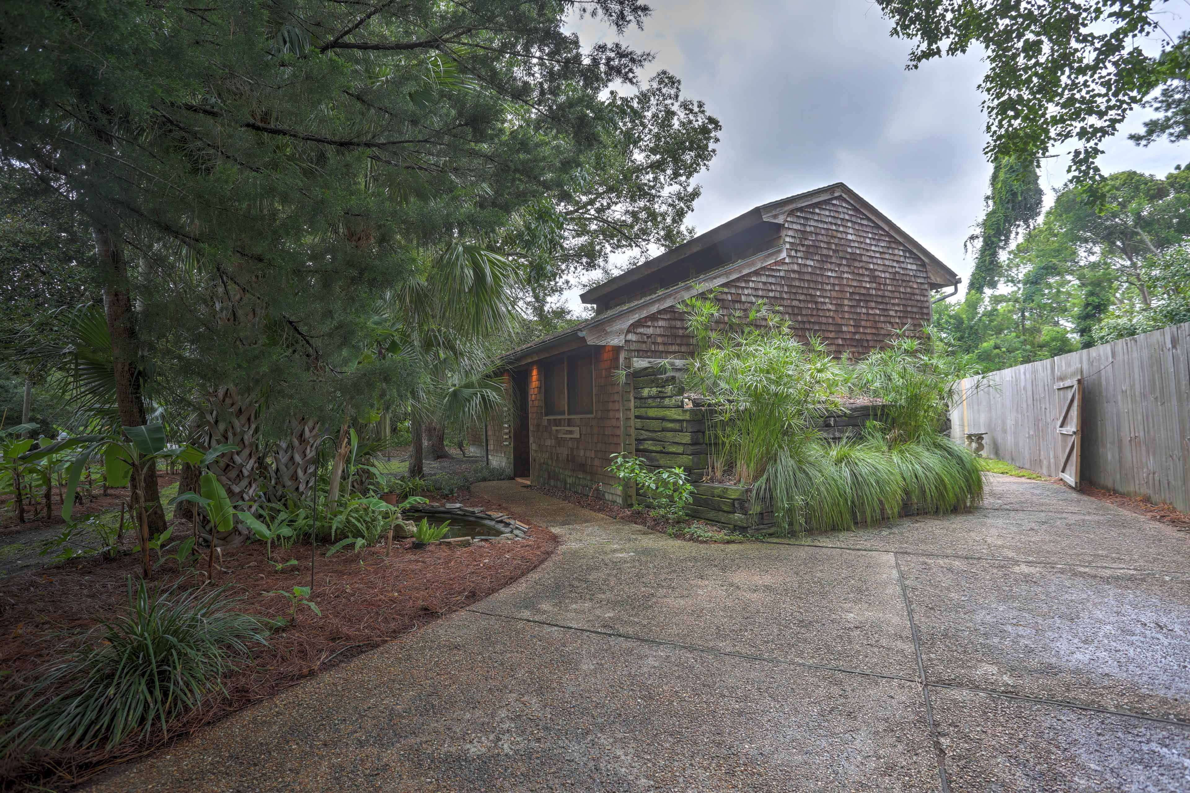 The 2-bedroom, 2-bathroom home boasts 1,556 square feet and room for 8 guests.