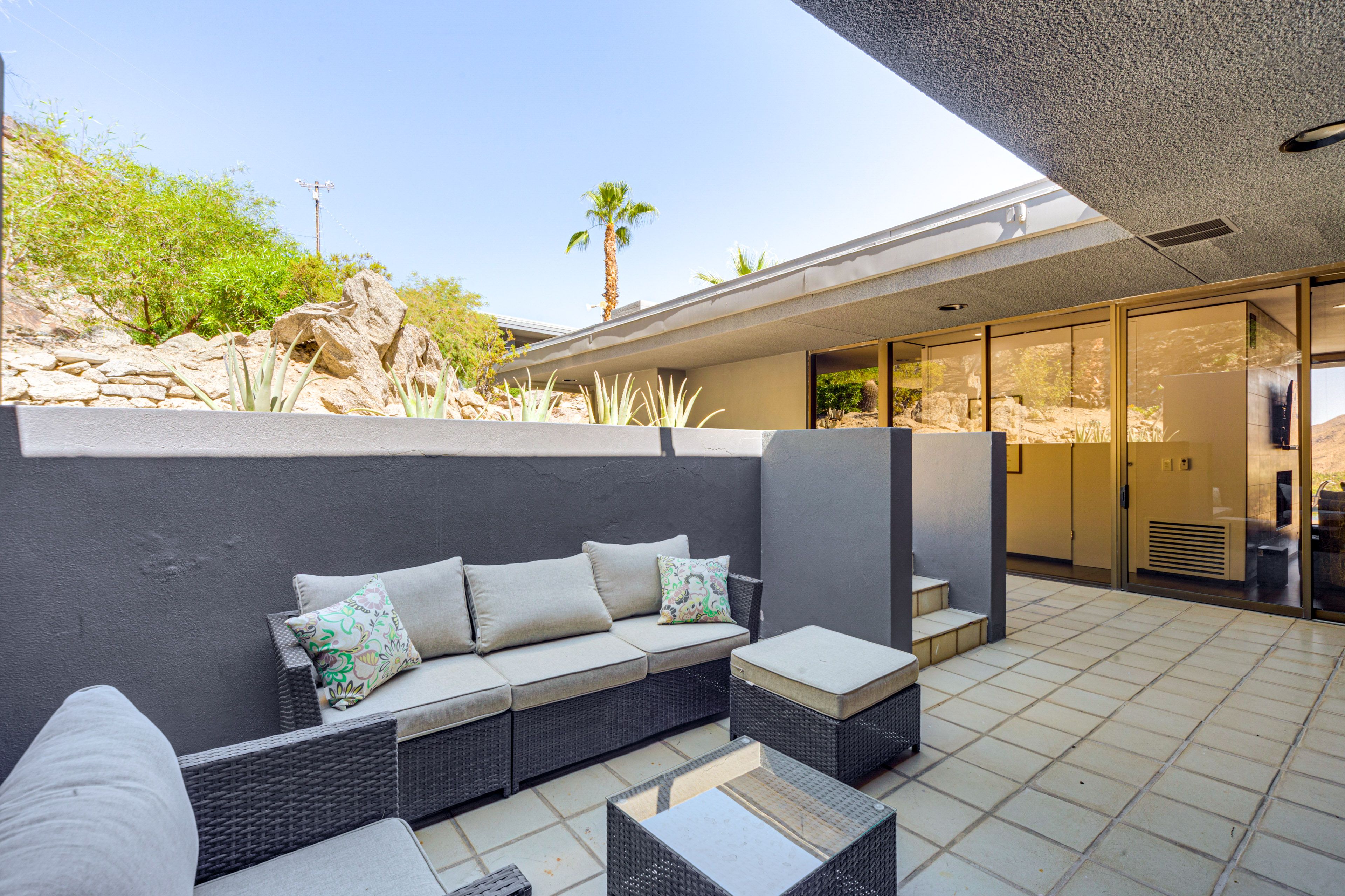 Patio | Stairs Required | Background Waterfall