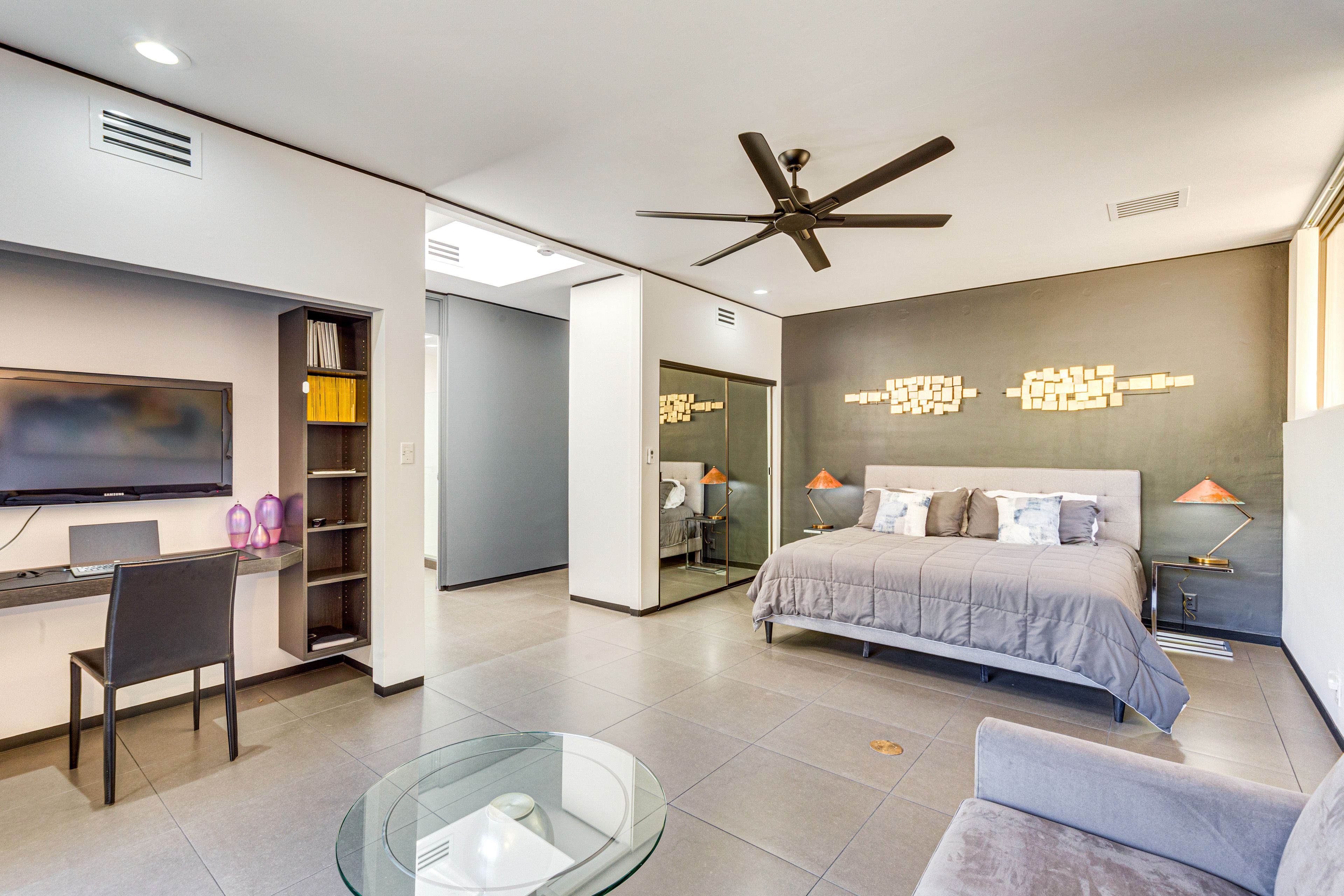 Bedroom 2 | King Bed | TV & Sitting Area | Guest Outside Porch Access