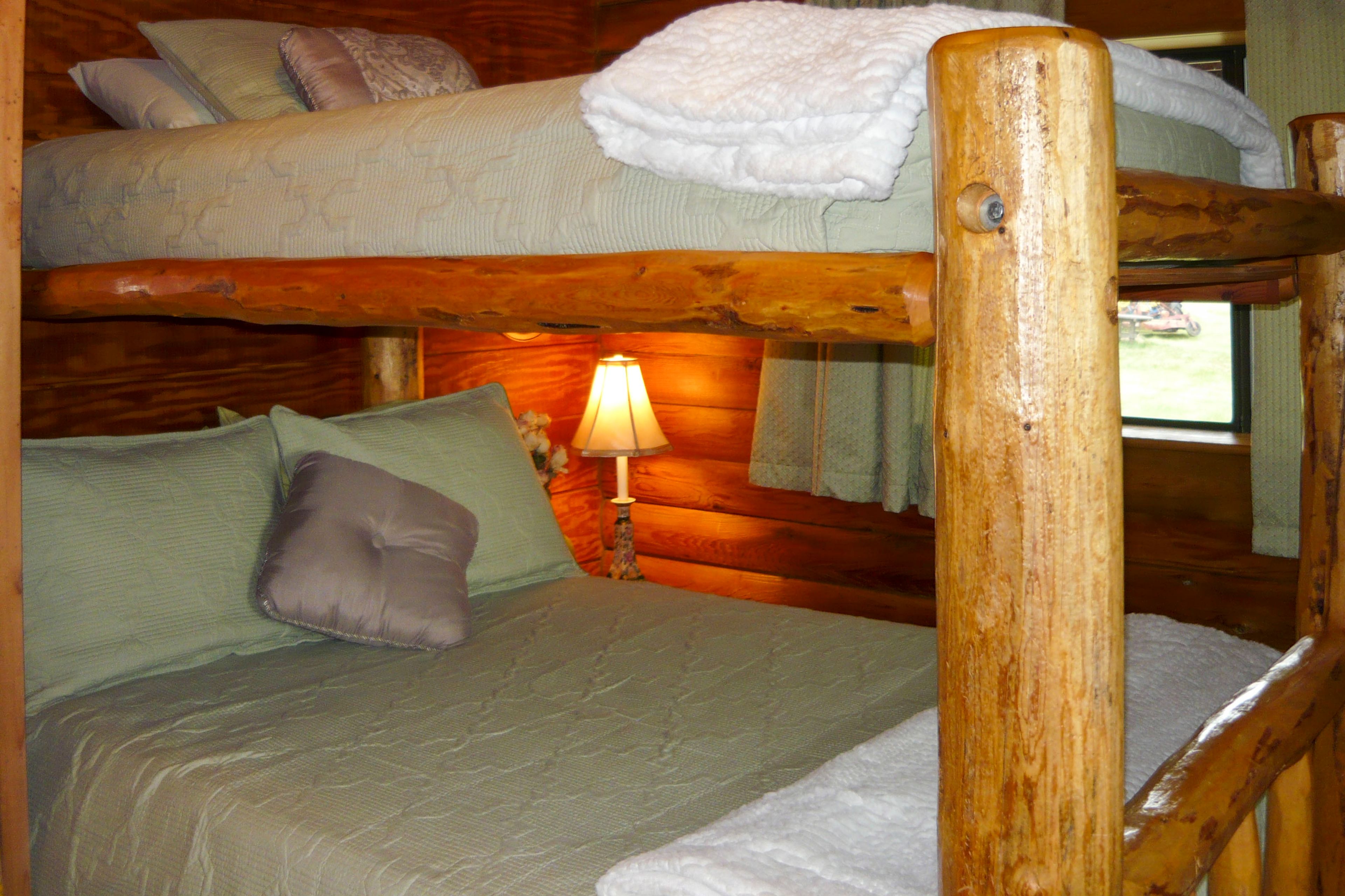 Bedroom 3 | Twin/Full Log Bunk Bed