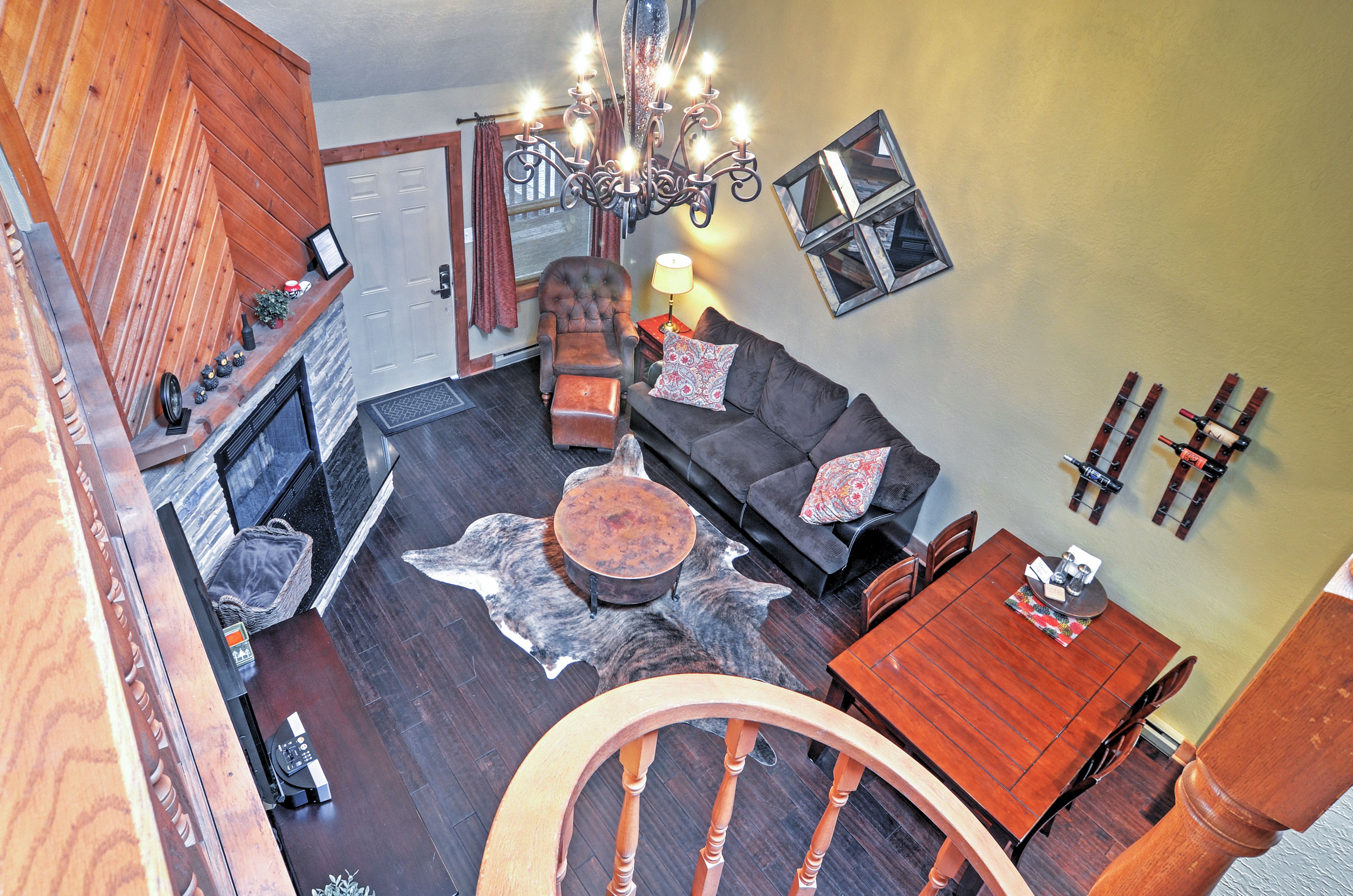 View of Living Room from Loft