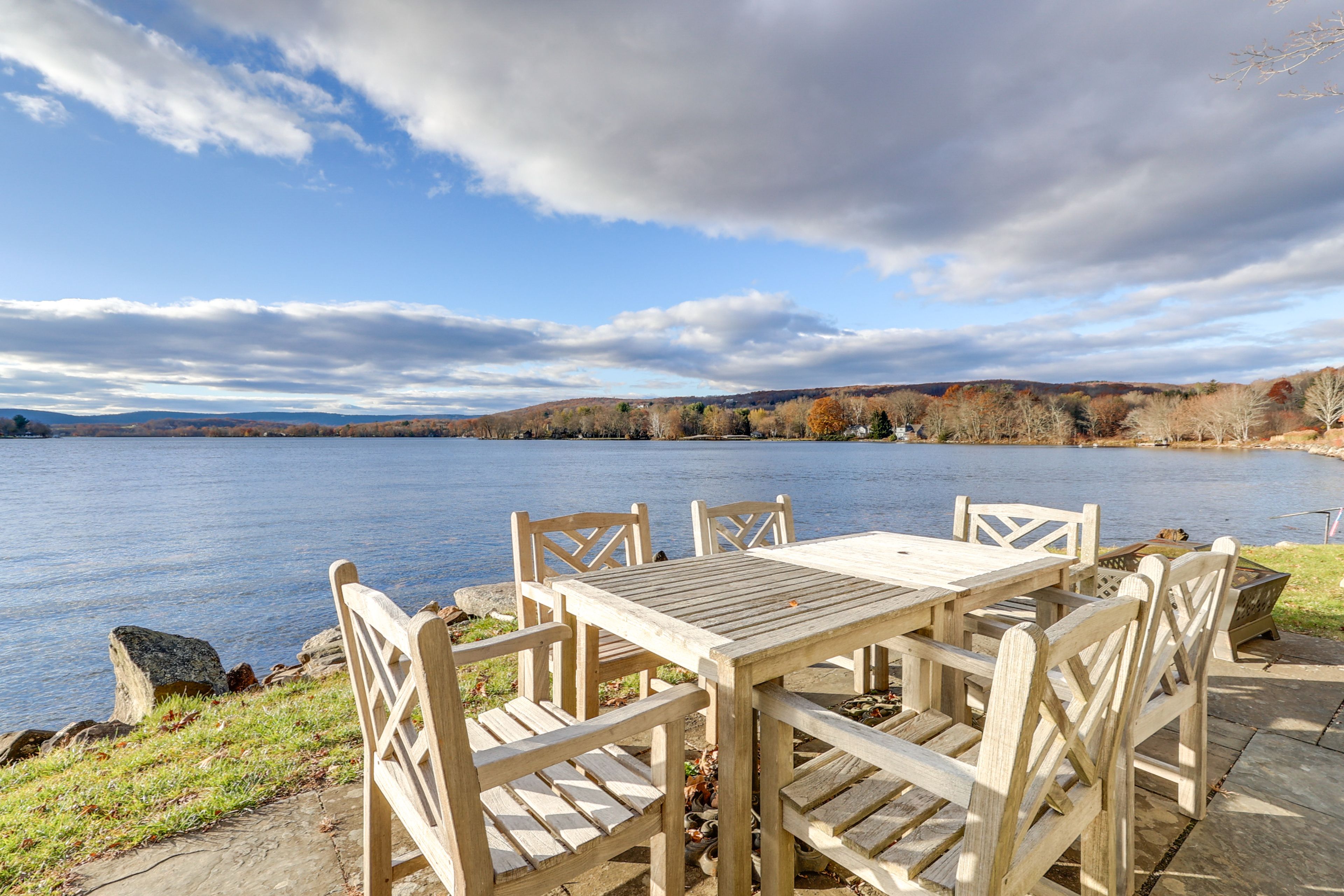 Shared Patio | Wood-Burning Fire Pit | Outdoor Dining Area | Grill