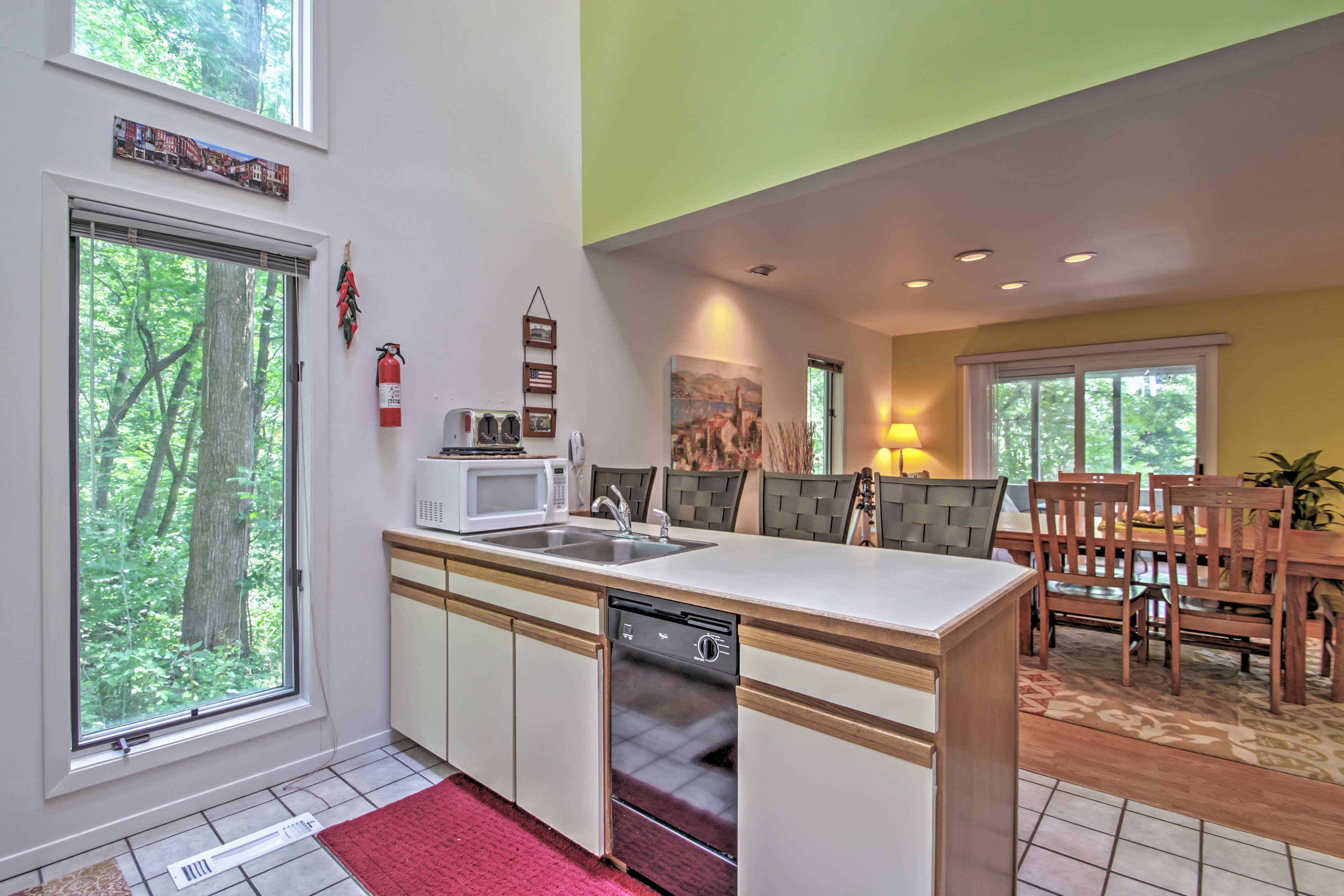 Fully Equipped Kitchen | Drip & Keurig Coffee Makers | Toaster