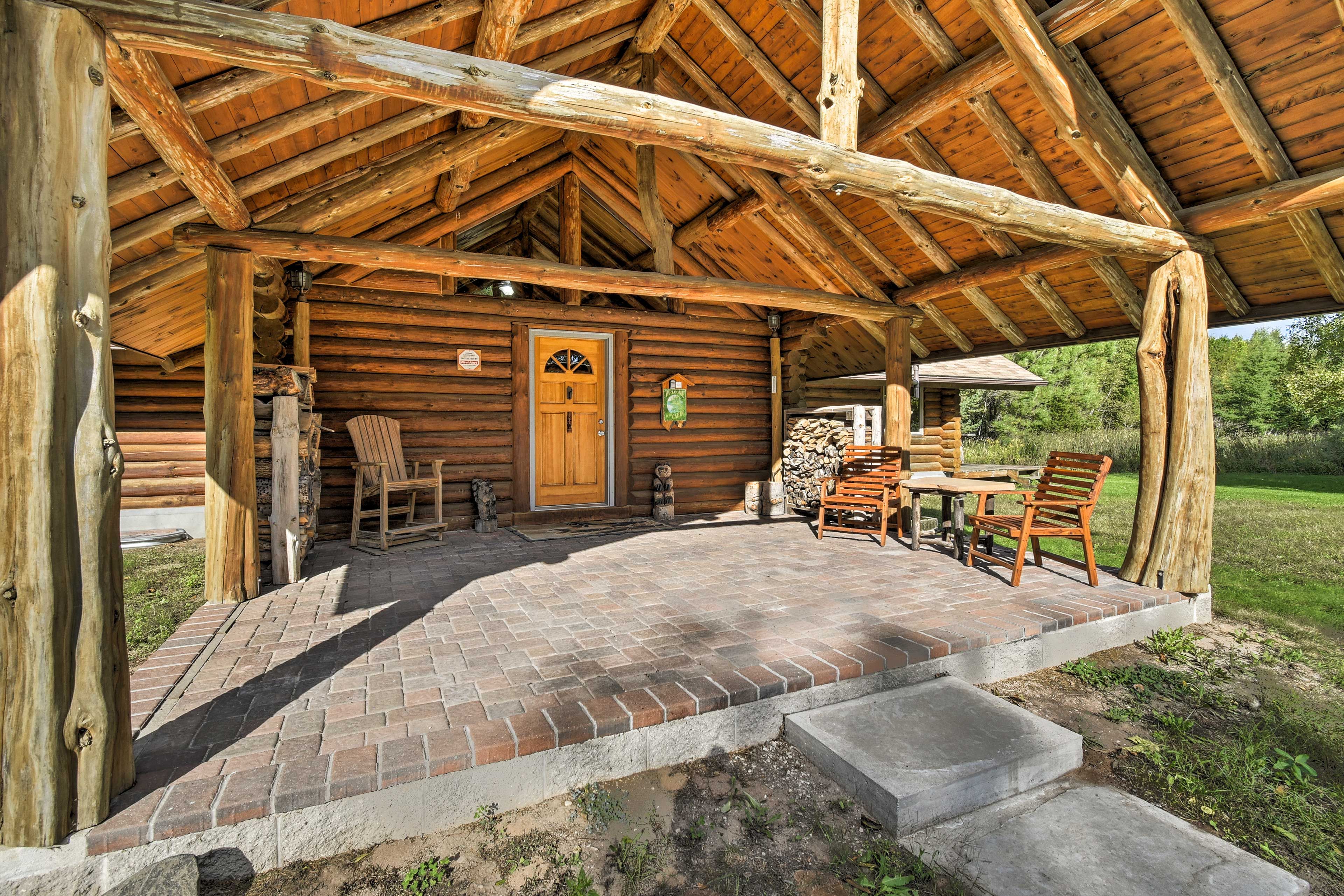Cabin Exterior | Furnished Patio