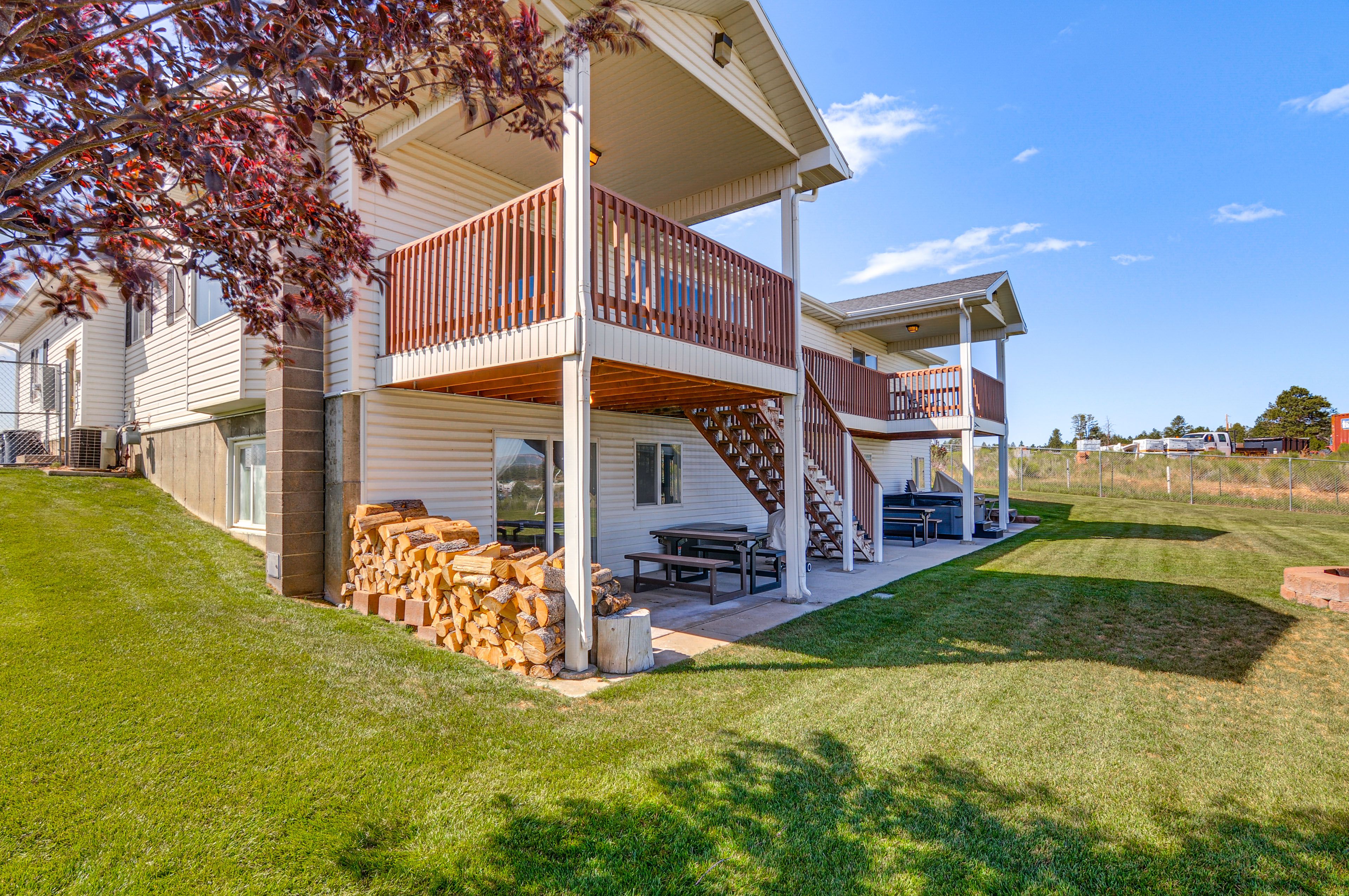 Patio | Private Hot Tub
