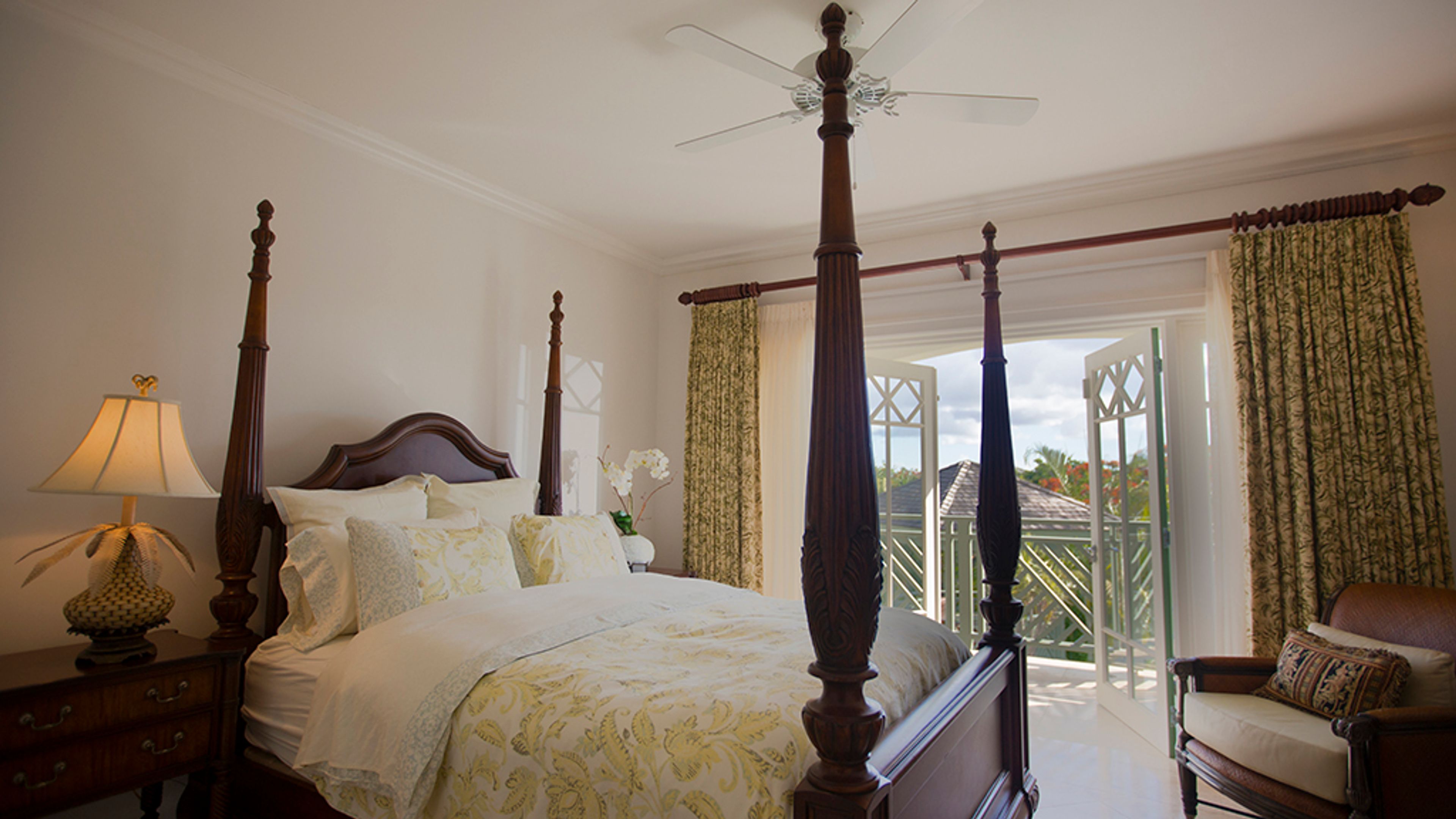 Bedroom 1 | King Bed | High-Quality Linens Provided | Access to Balcony