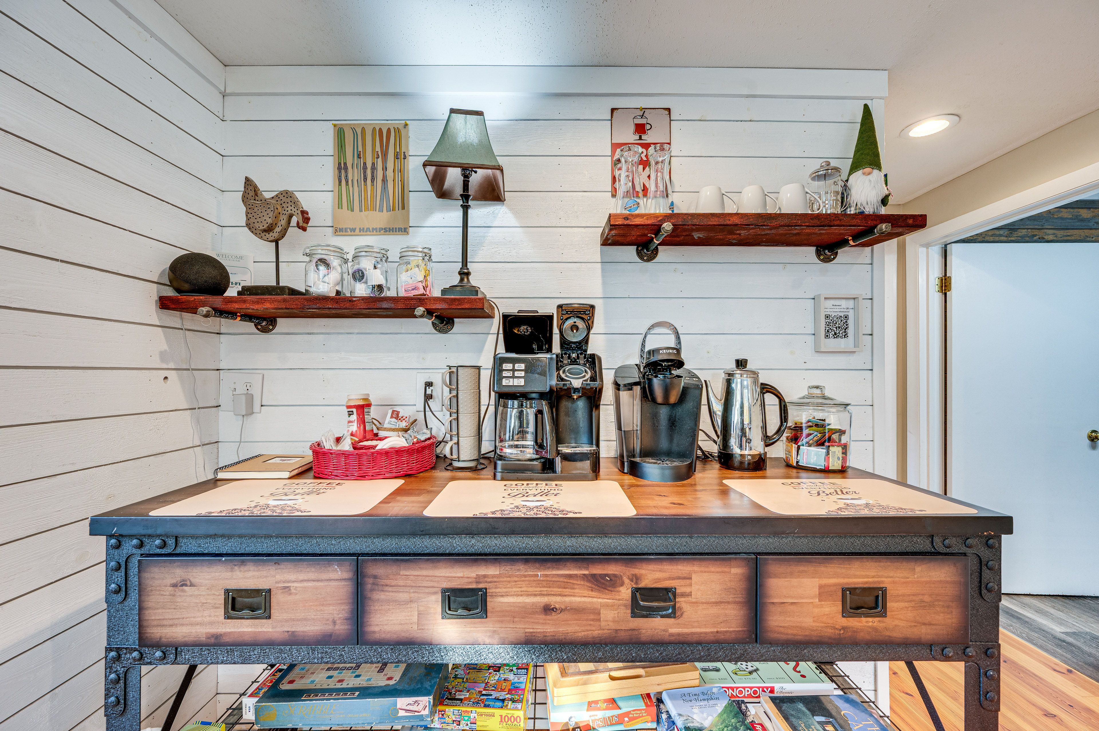 Coffee Bar | Keurig & Drip Coffee Makers | Board Games