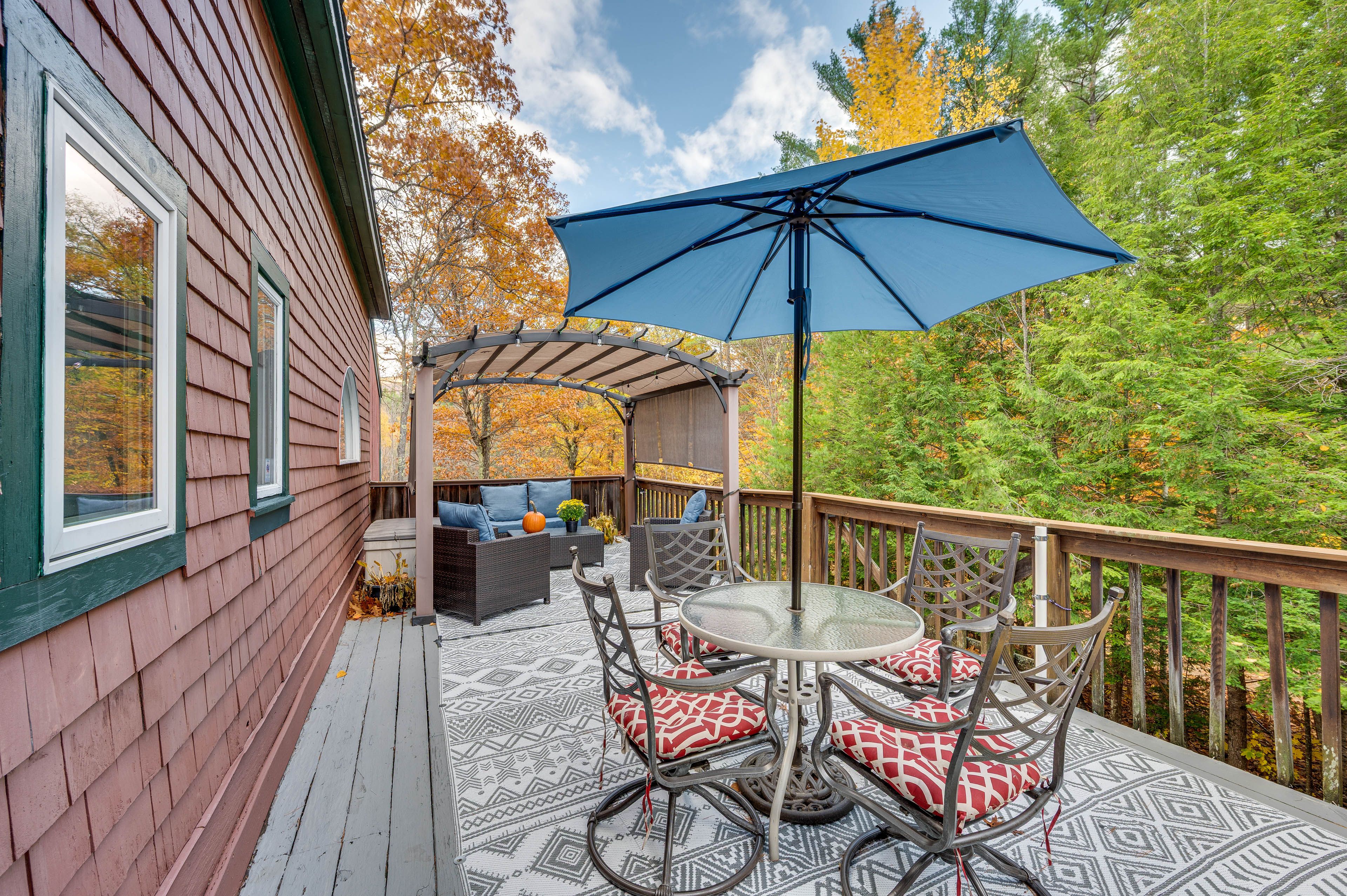 Furnished Deck | Outdoor Dining | Covered Seating Area