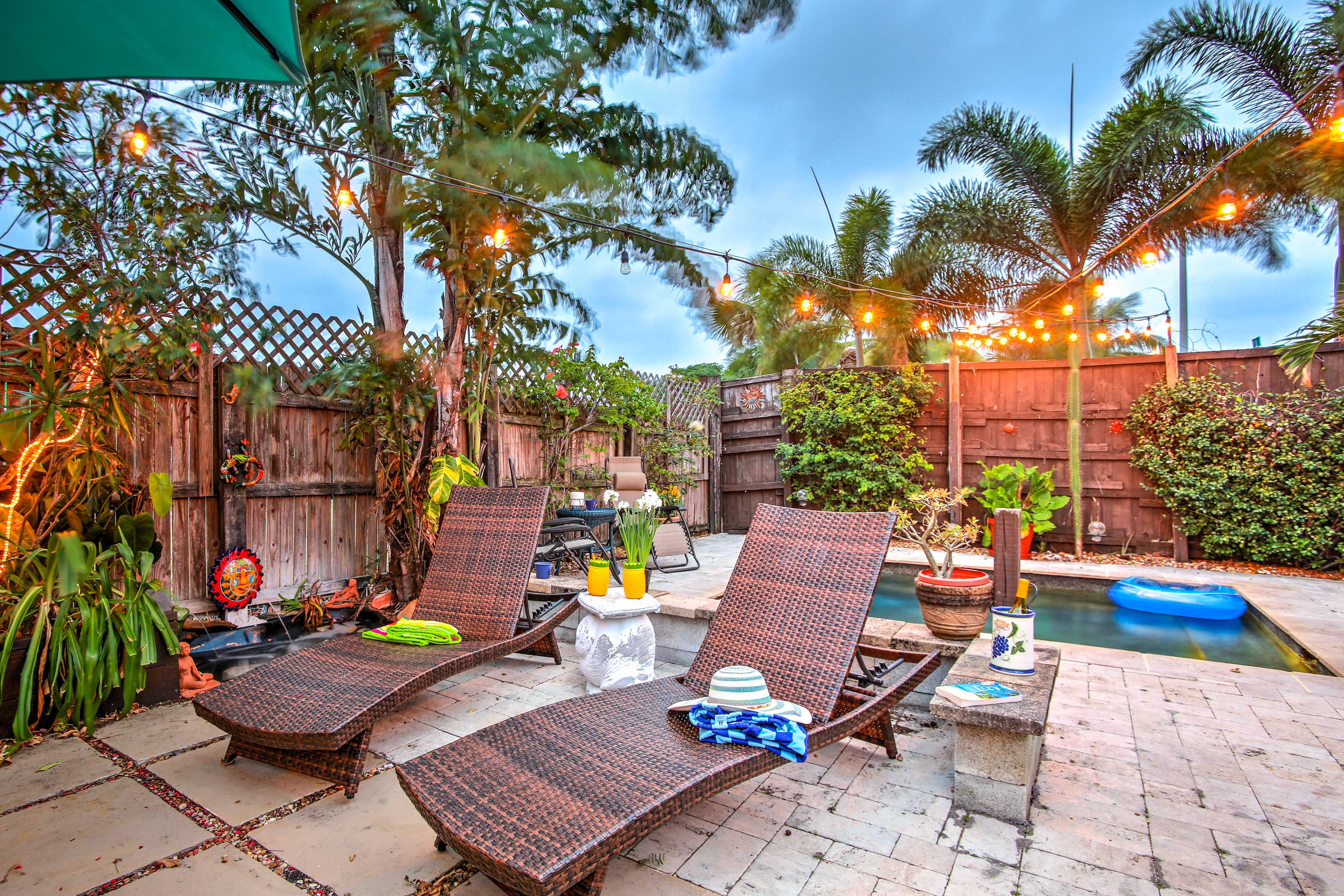 Exterior | Private Heated Pool | Outdoor Seating | Ambient Lighting