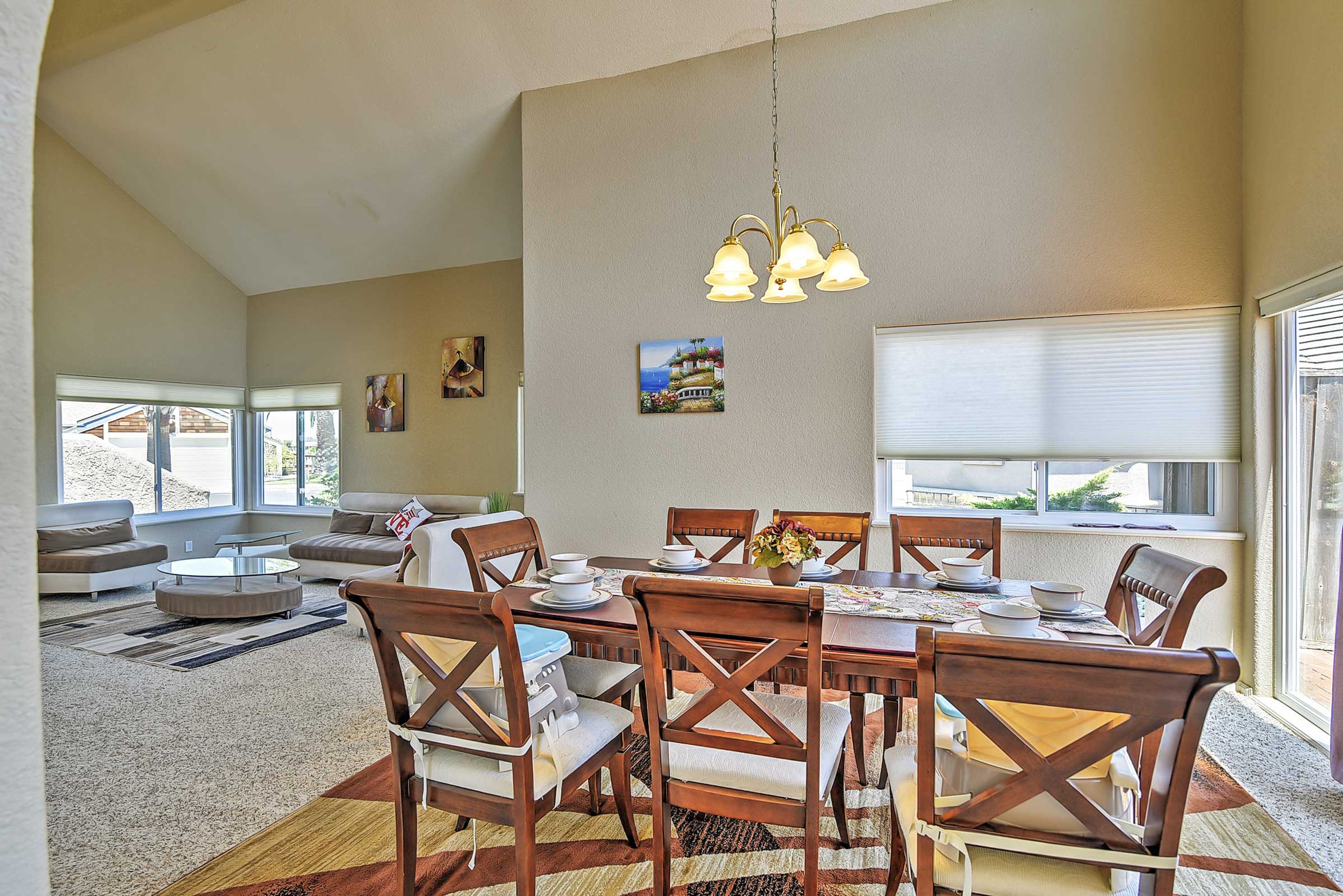 Living Room | Dining Table w/ Seating for 8