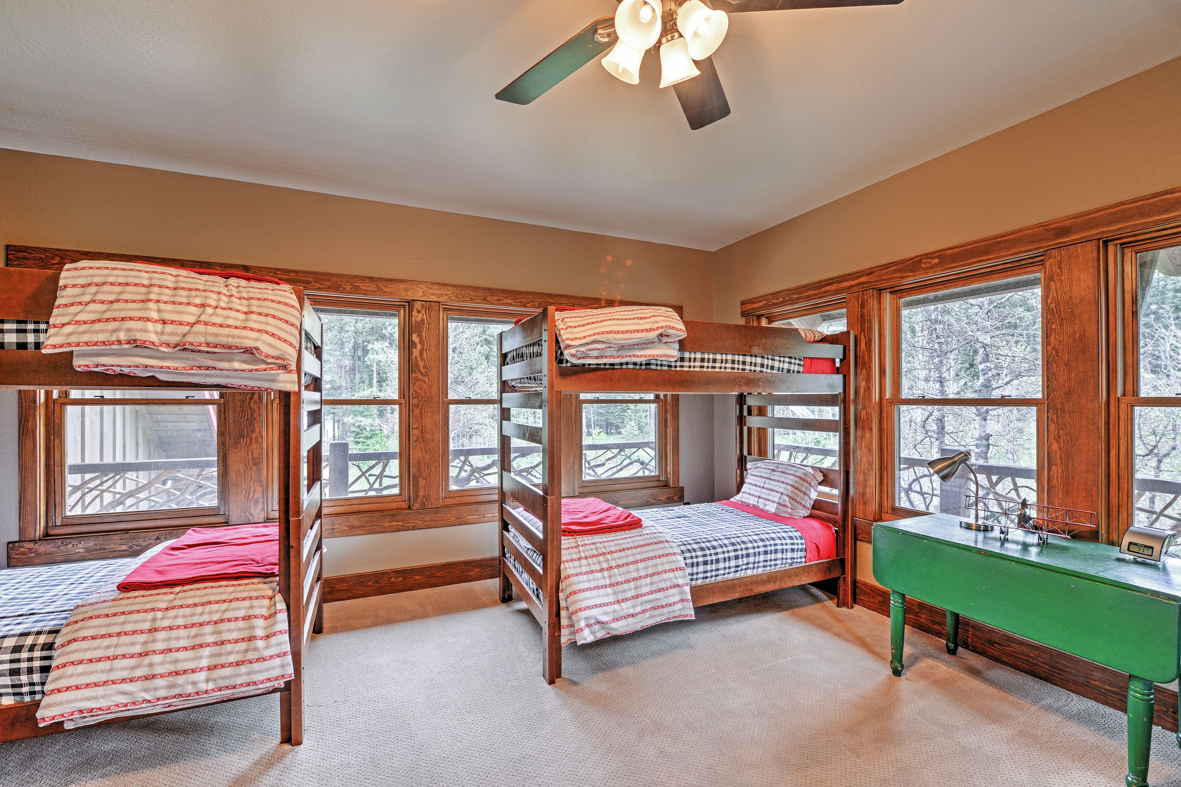 Bedroom 4 | Sleeping Porch | 3 Twin Bunk Beds | Sleeps 6