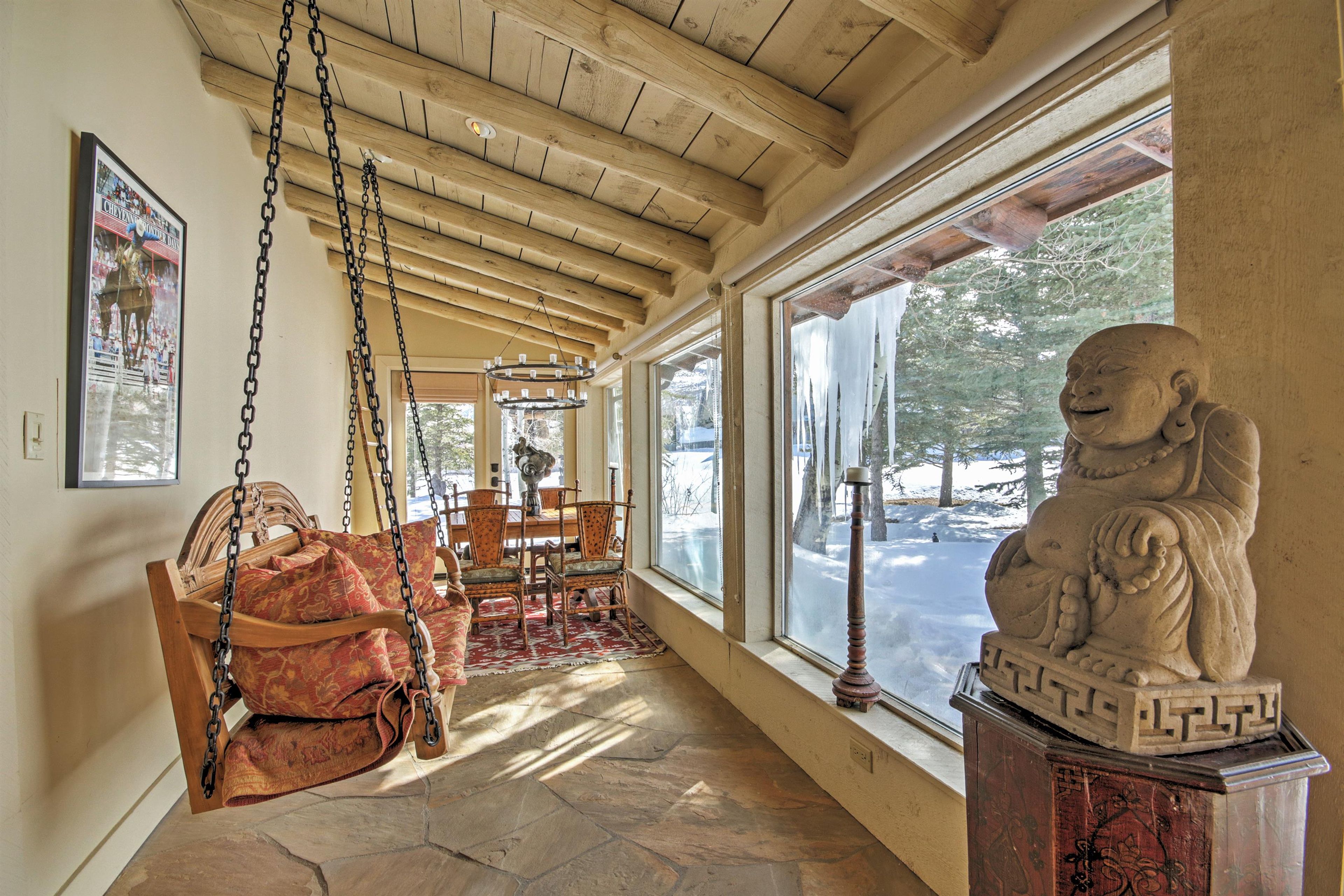 Sunroom | Table w/ Seating & Swing Bench Not Available