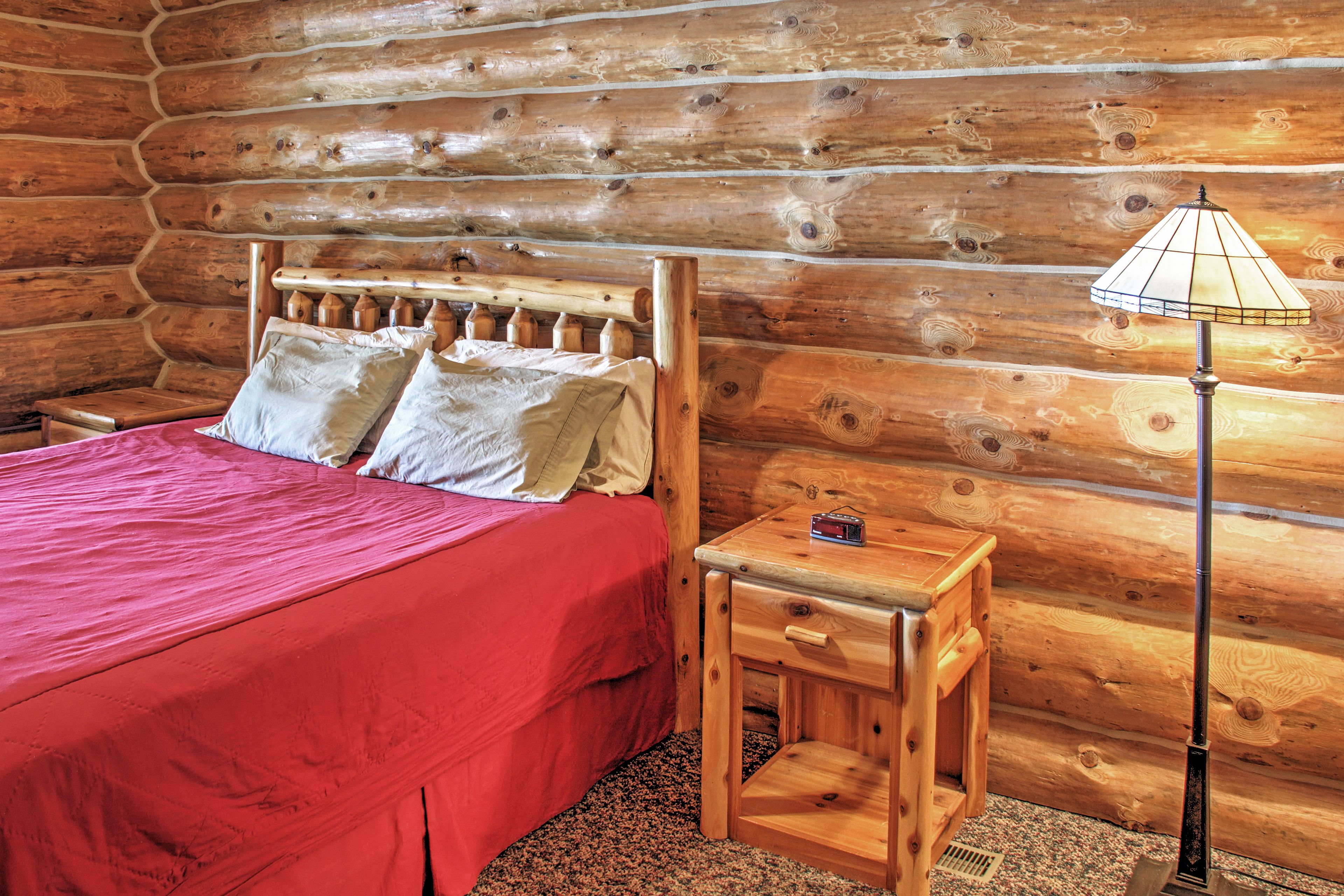 Bedroom 1 |  King Bed | Linens Provided | Fireplace