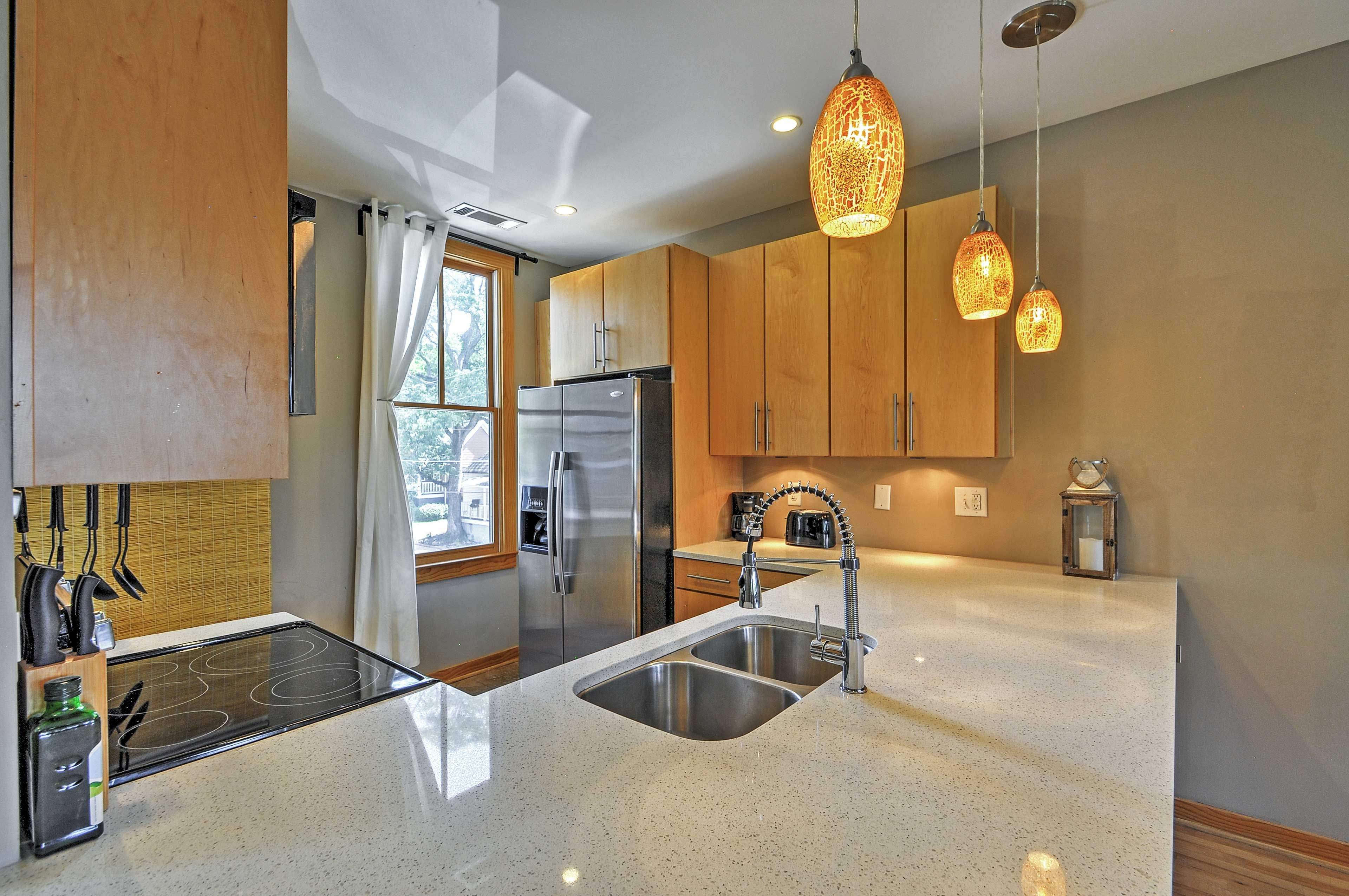 Prepare your favorite meals in the fully equipped kitchen.