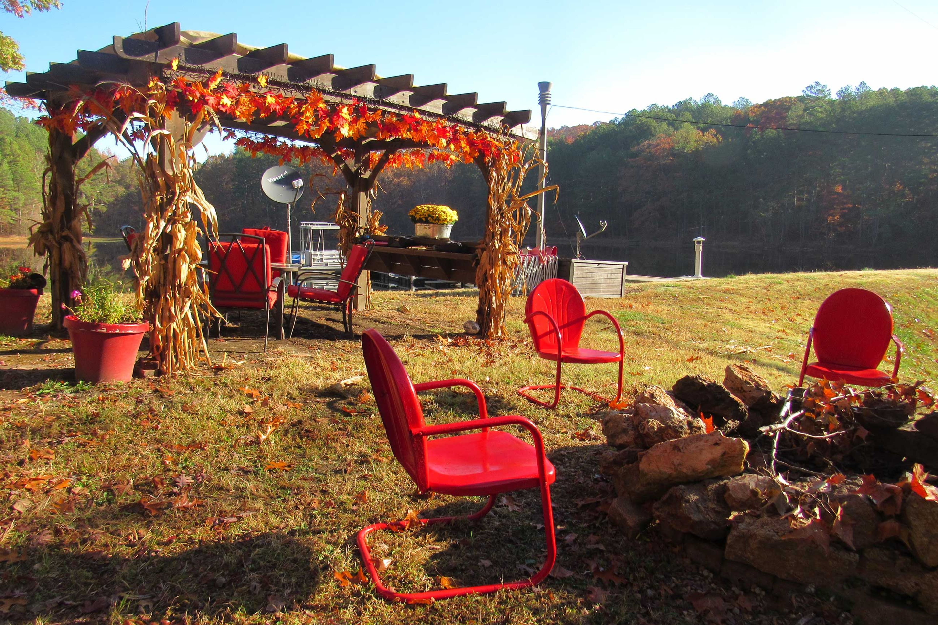 Pergola & Fire Pit Area | 10-Acre Private Lake | 270-Acres of Land