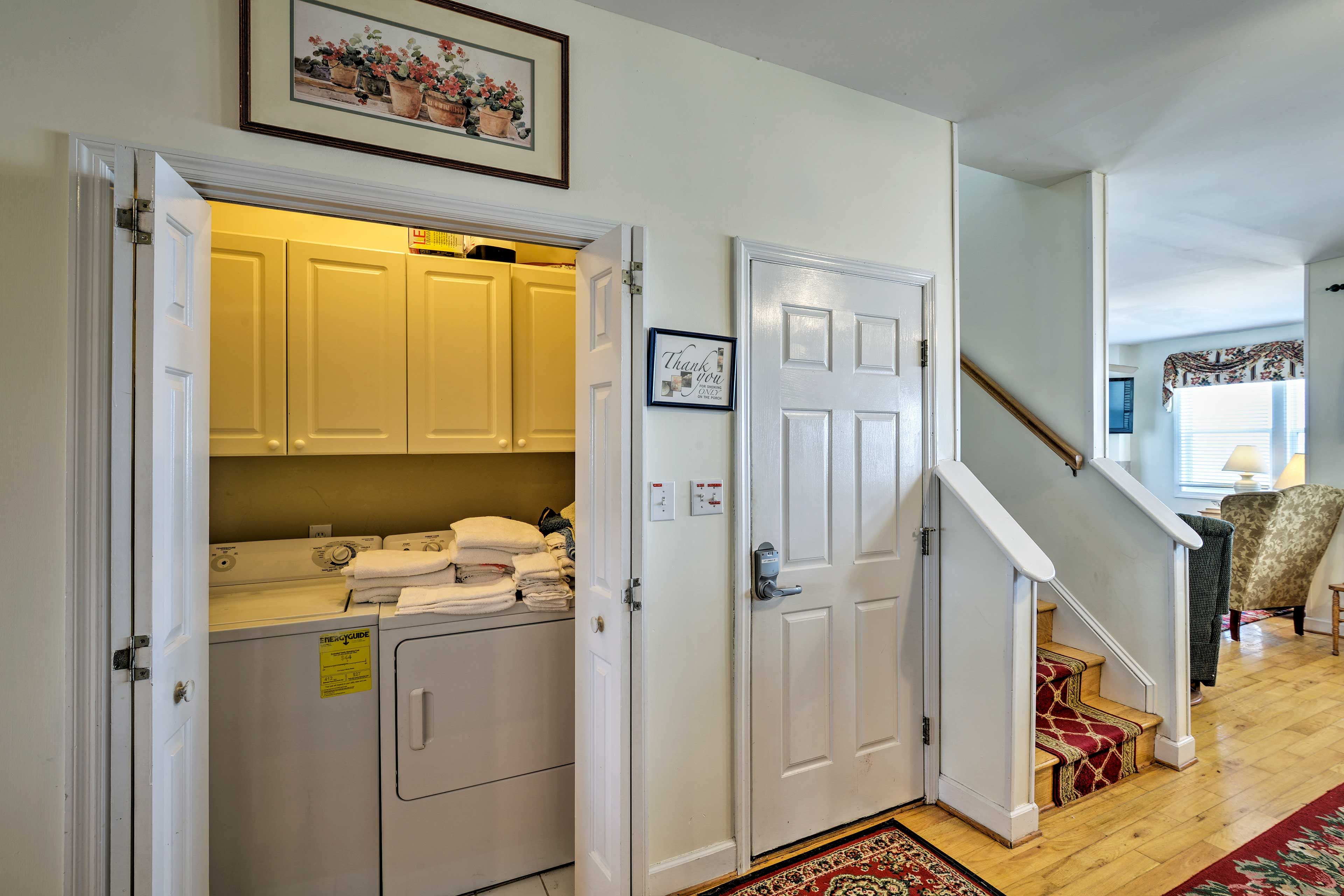 In-Unit Washer/Dryer | 1st Floor | Laundry Detergent Provided