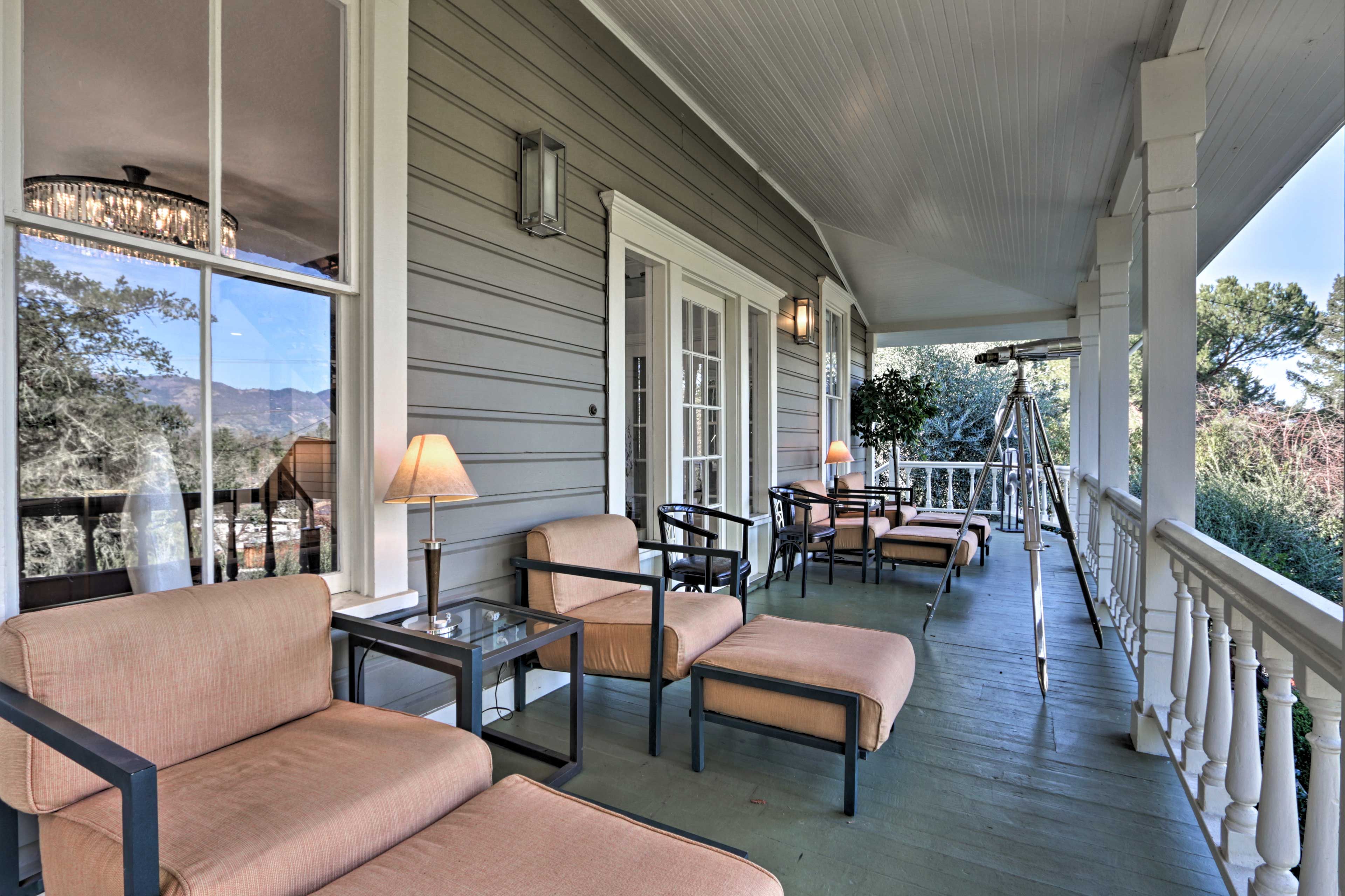 Enjoy your morning coffee on the spacious deck.