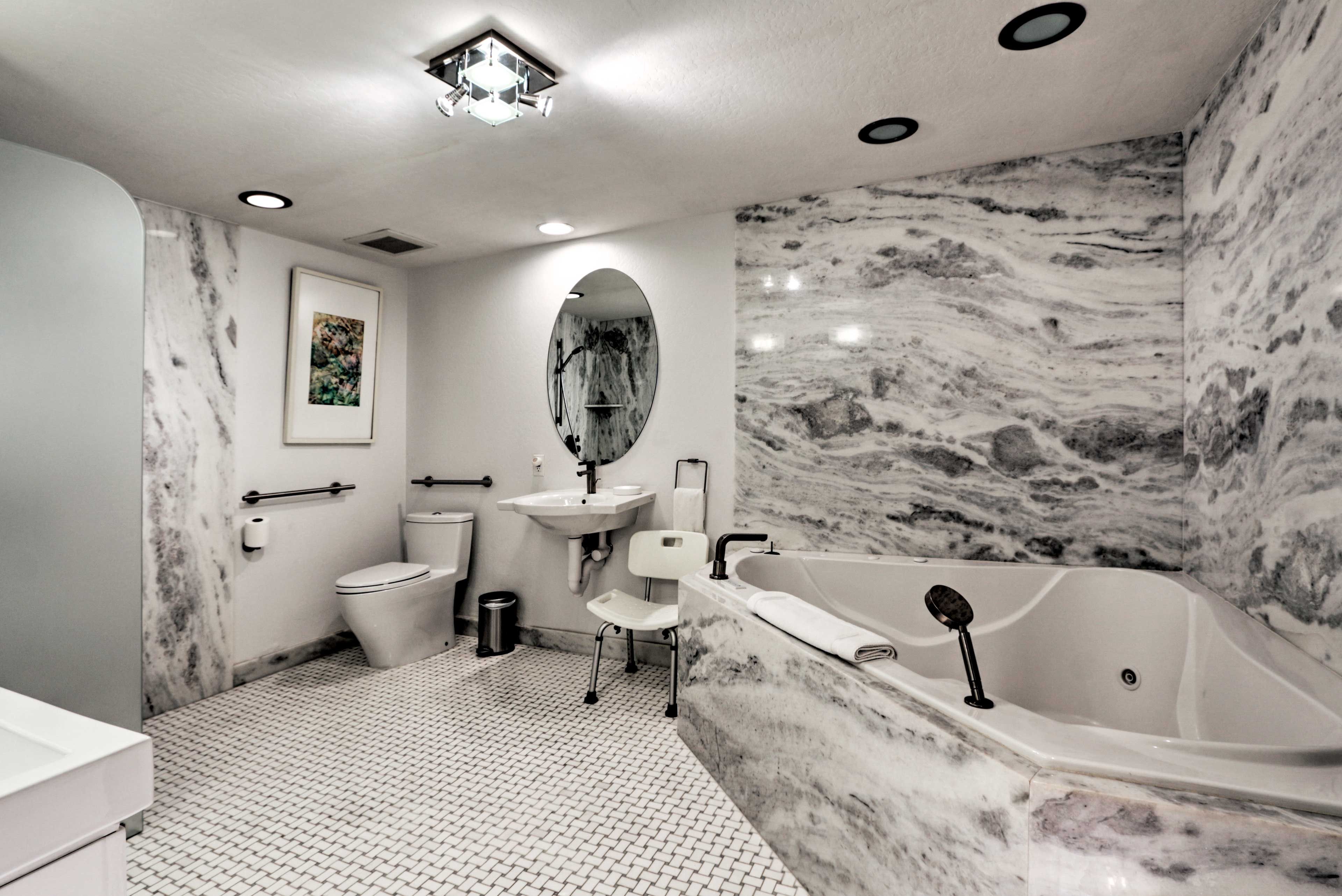 There's no denying this bathroom is built for a queen!