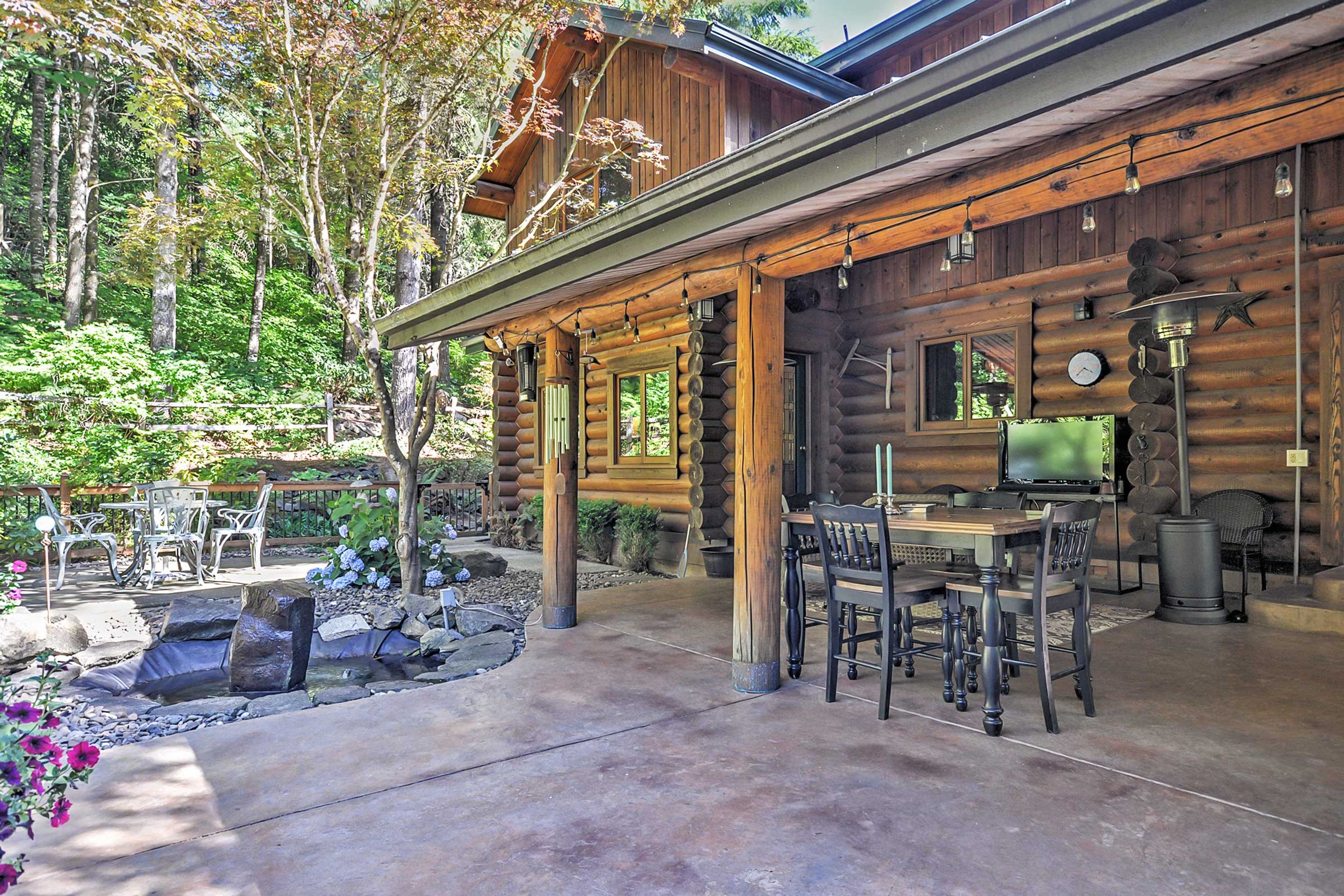 You are truly immersed in the natural beauty surrounding the house.