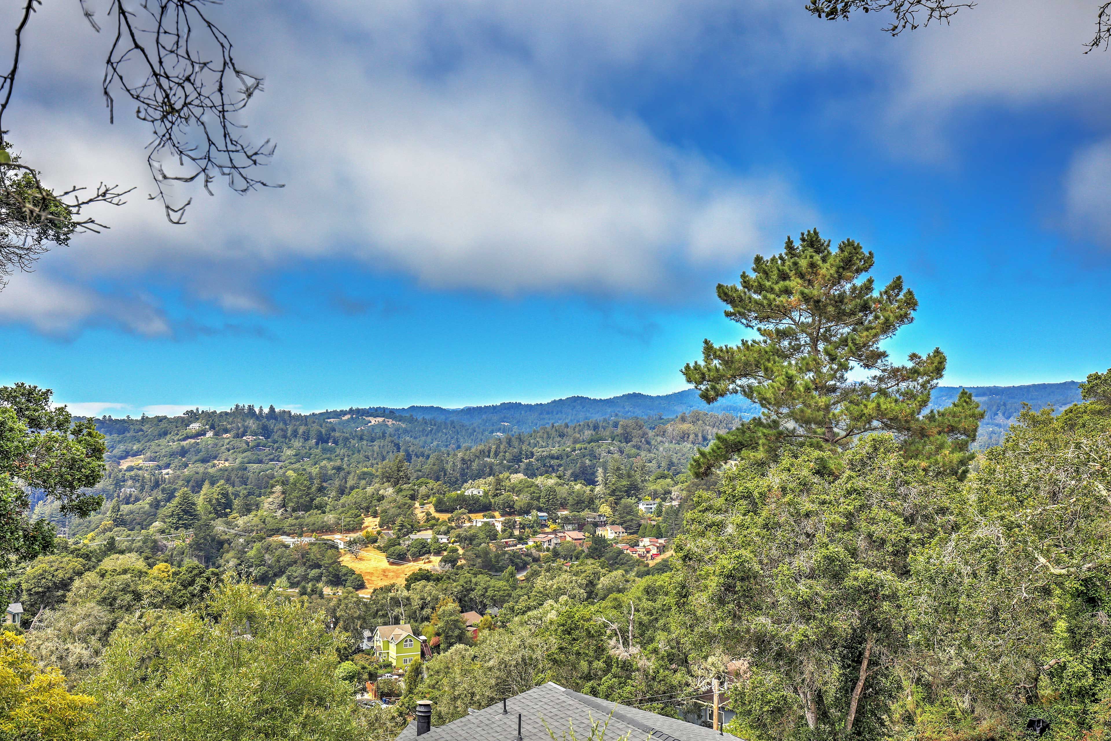 Enjoy marvelous views from the gorgeous vintage cottage.