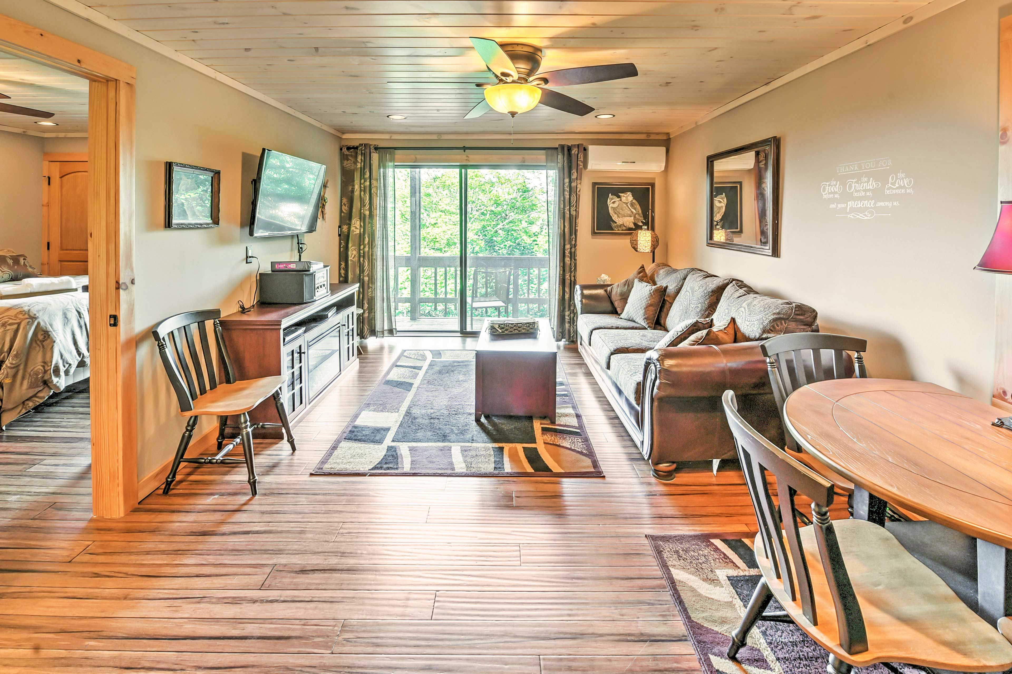 Inside, you'll find 1 bedroom, 1 bathroom, and all of the comforts of home.