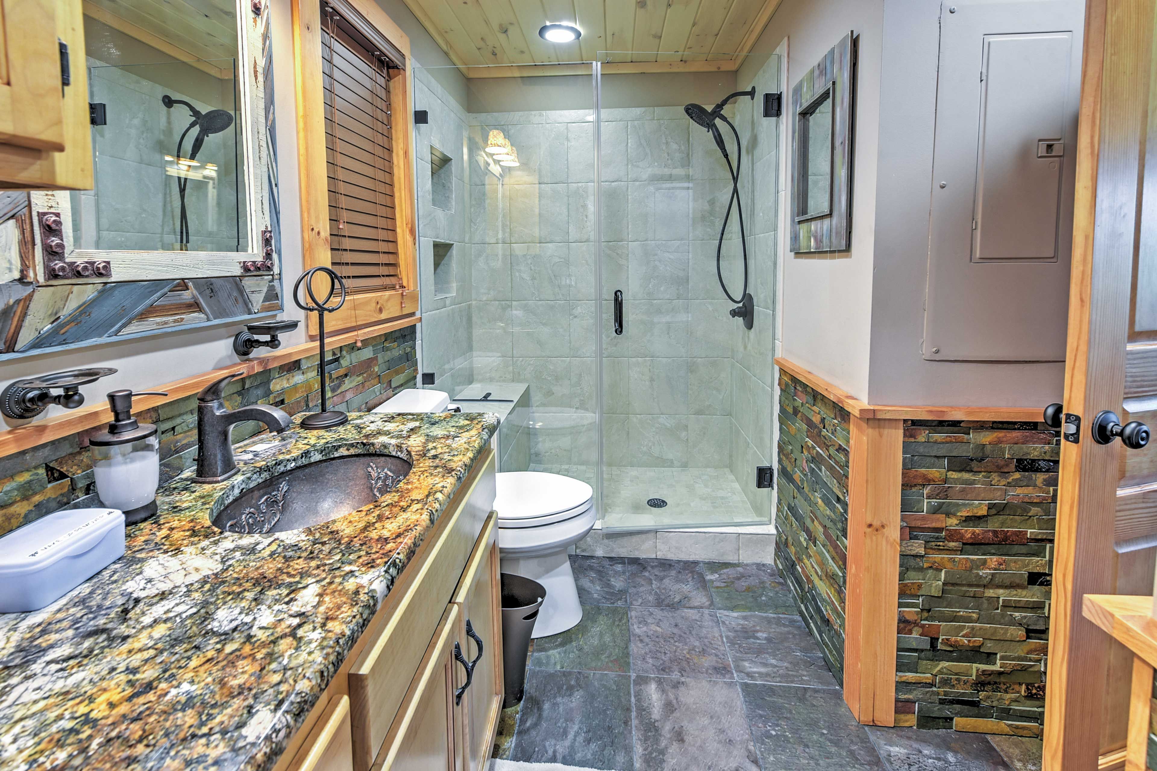 Take a refreshing shower after an action-packed day of activities!