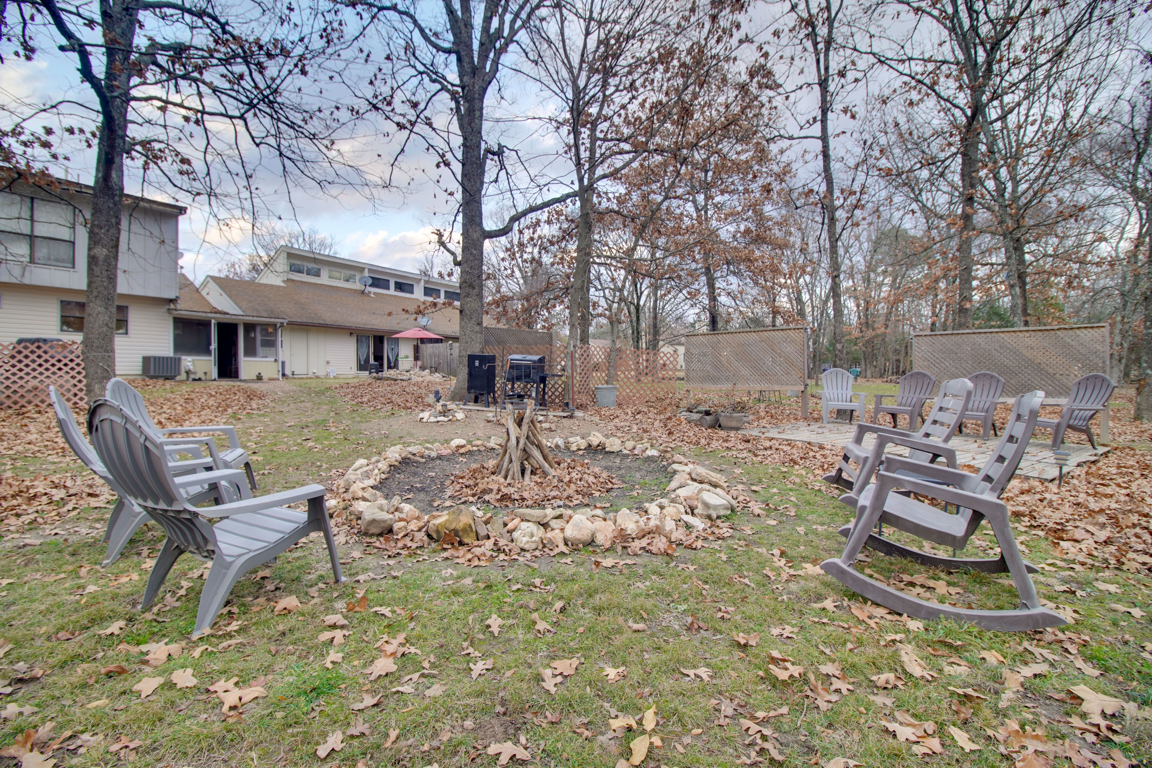 Fire Pit Area | Seating | Wooded Lot