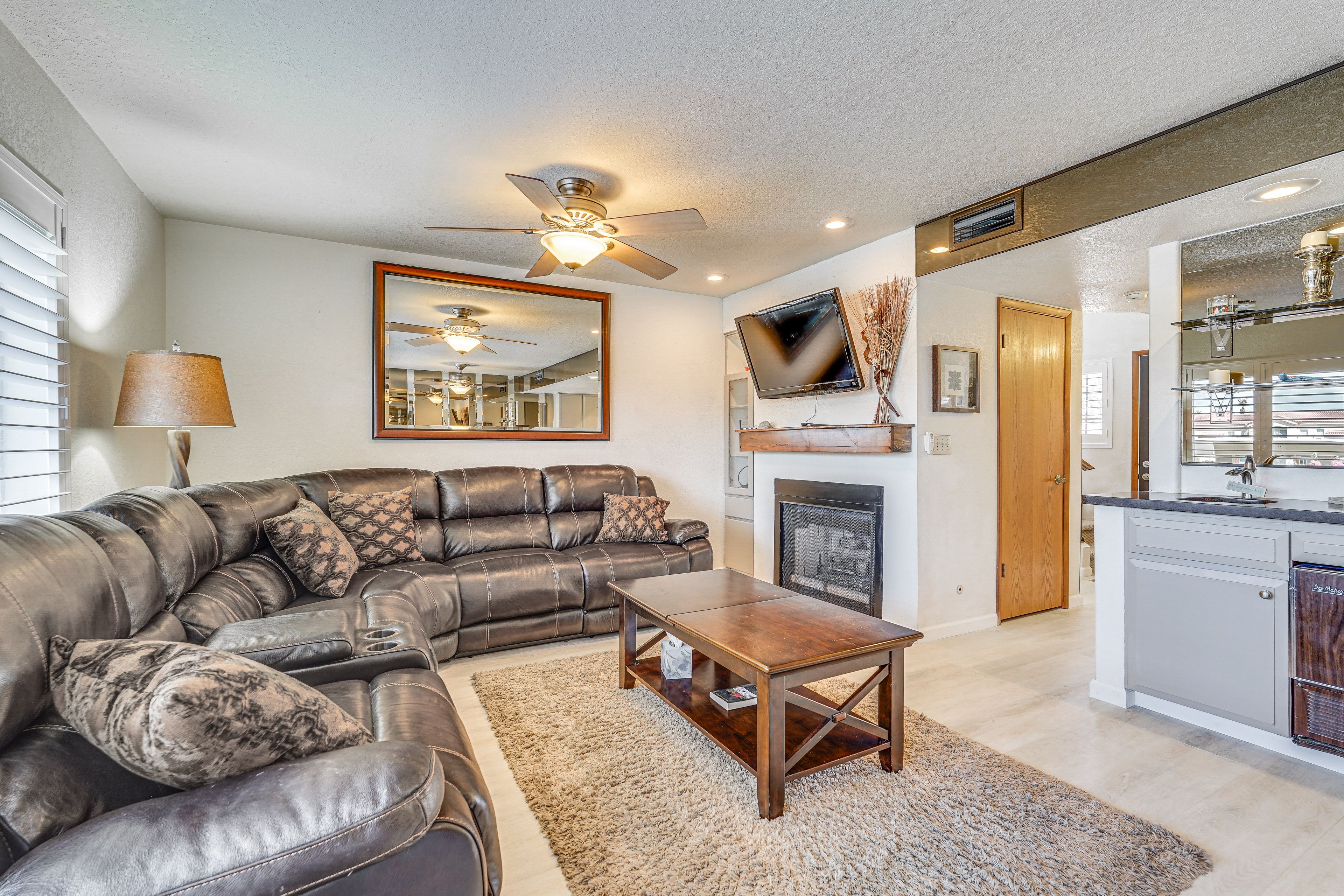 Living Room | New Furniture | Gas Fireplace | Cable TV