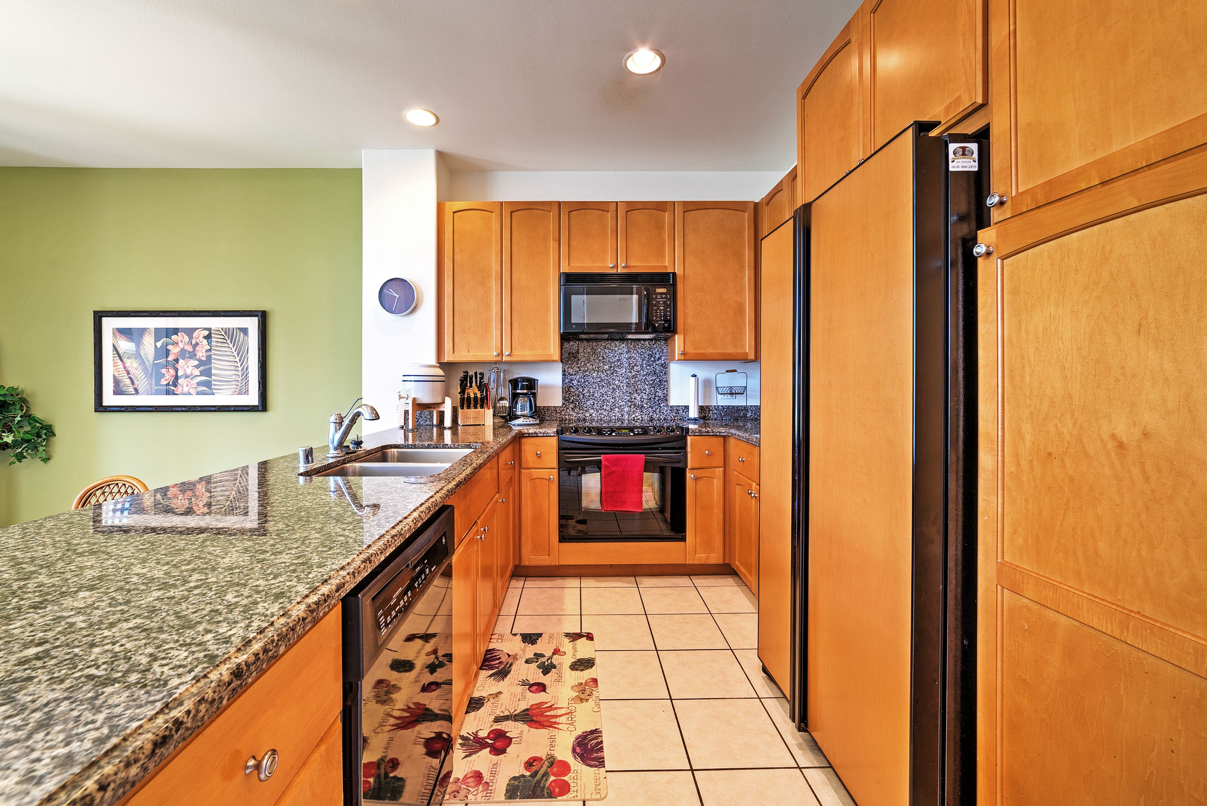 Prepare a tasty meal in the fully equipped kitchen.