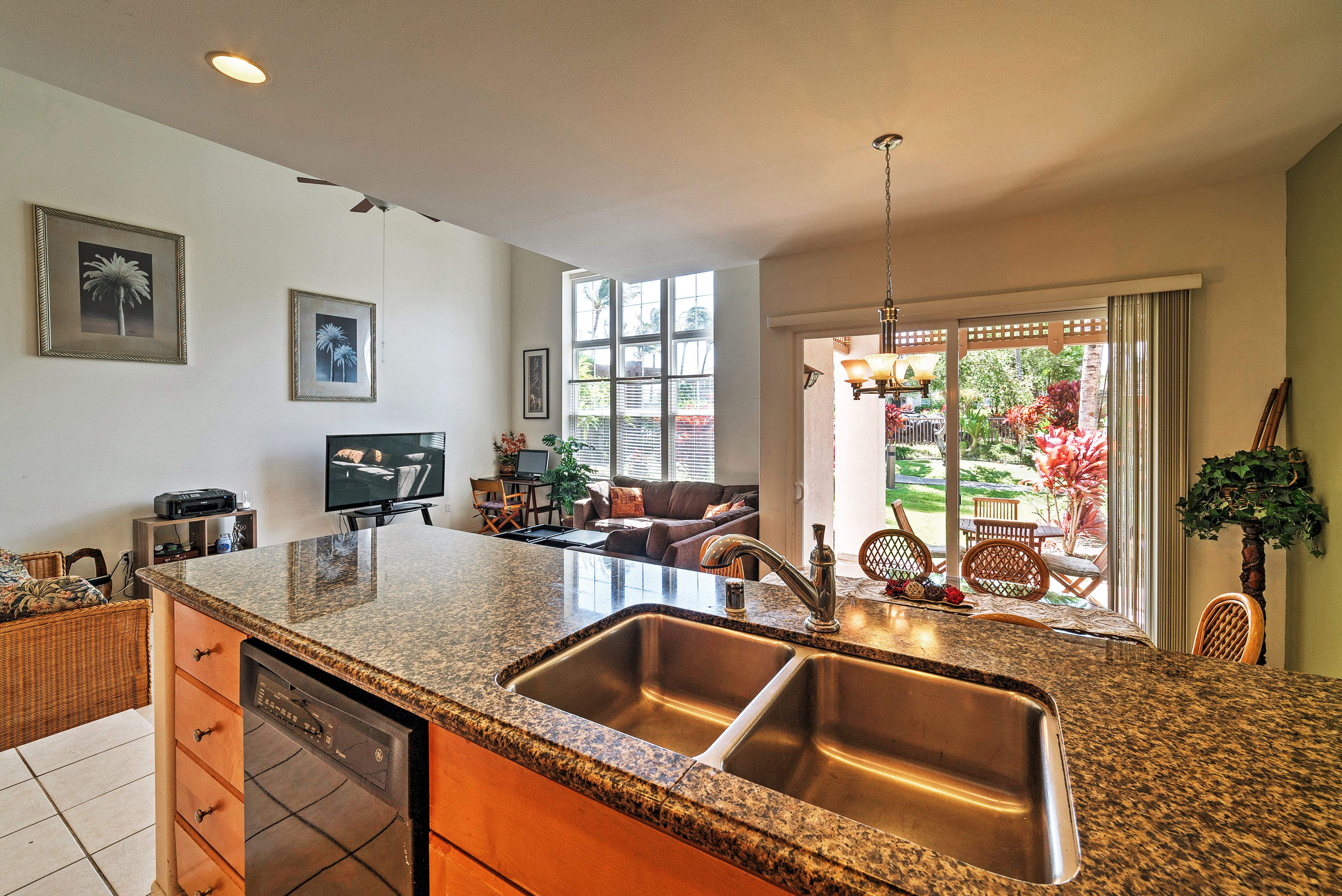 Keep an eye on the rest of the group in the open layout while you cook.