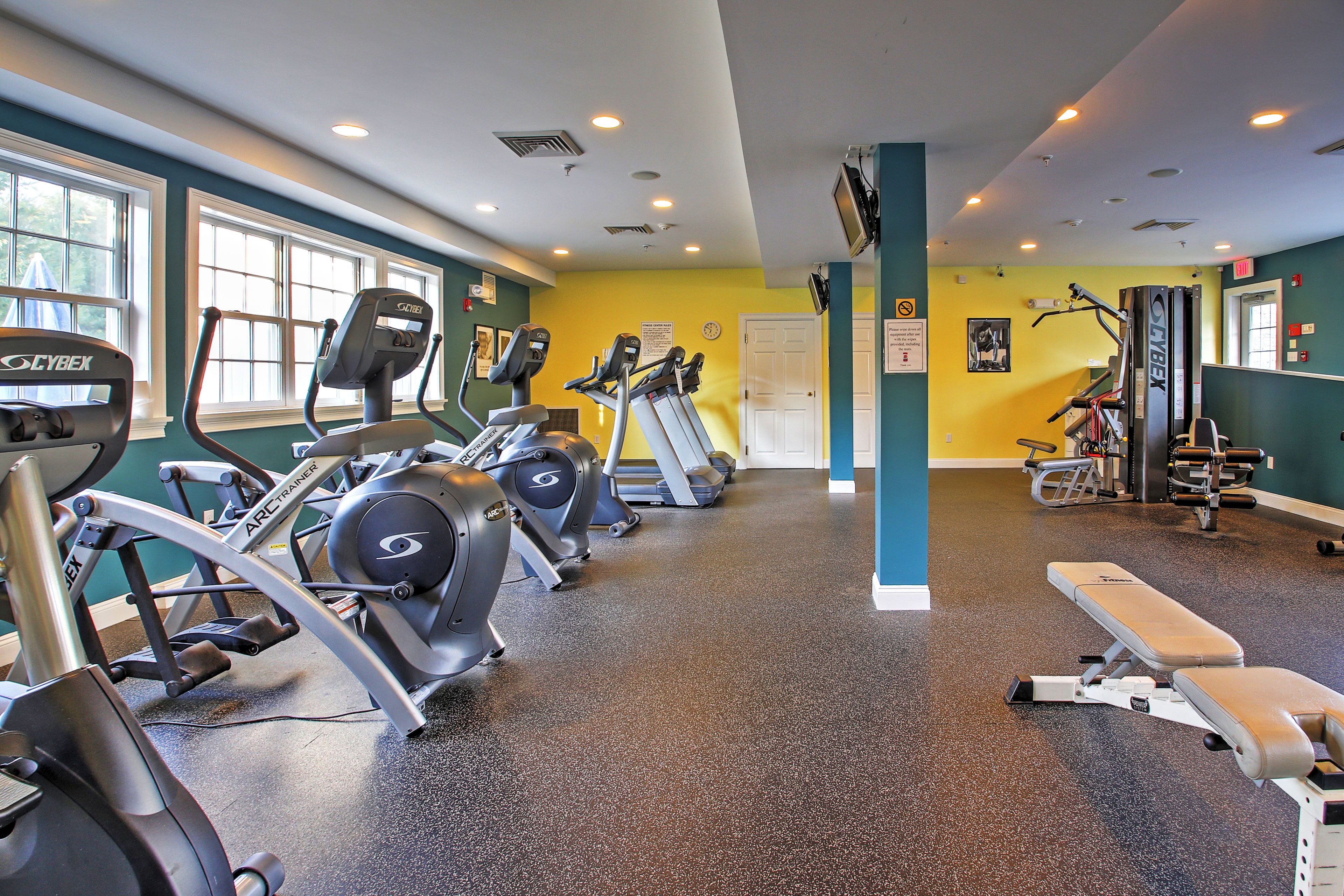 Get physical in this updated fitness center.