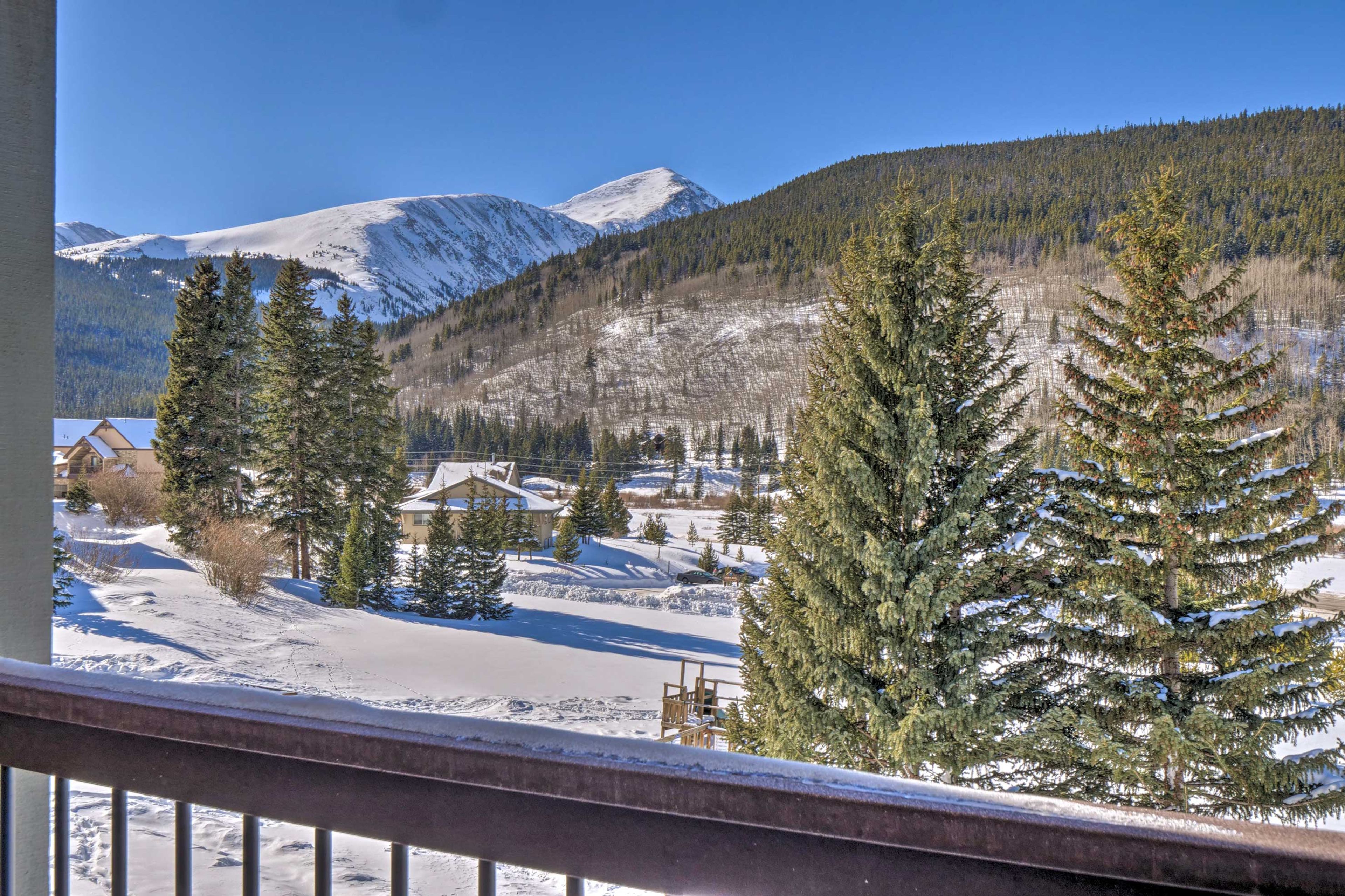 Balcony | Mountain Views | 3rd Floor Unit