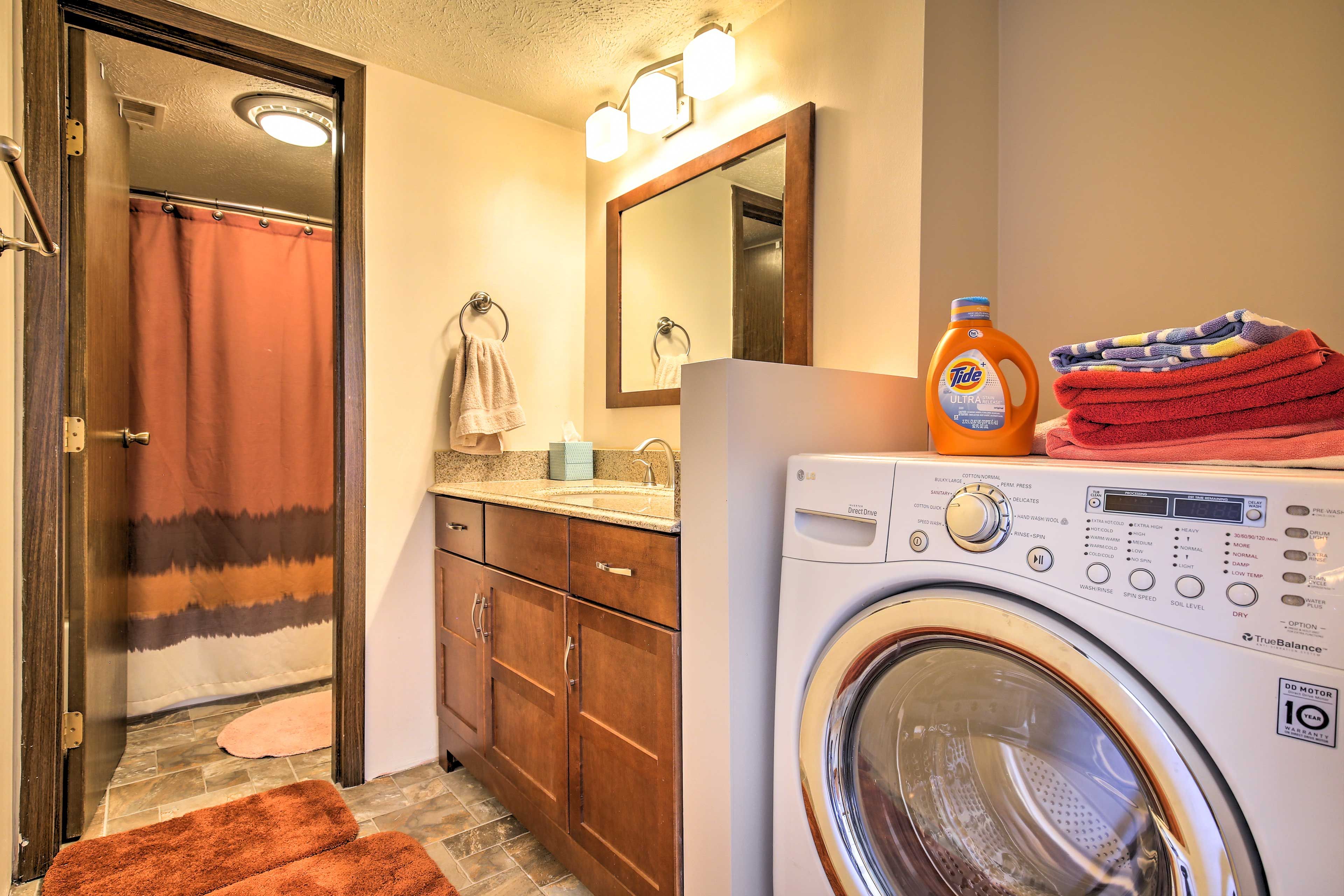 Throw in a load of laundry while you're out for the day!
