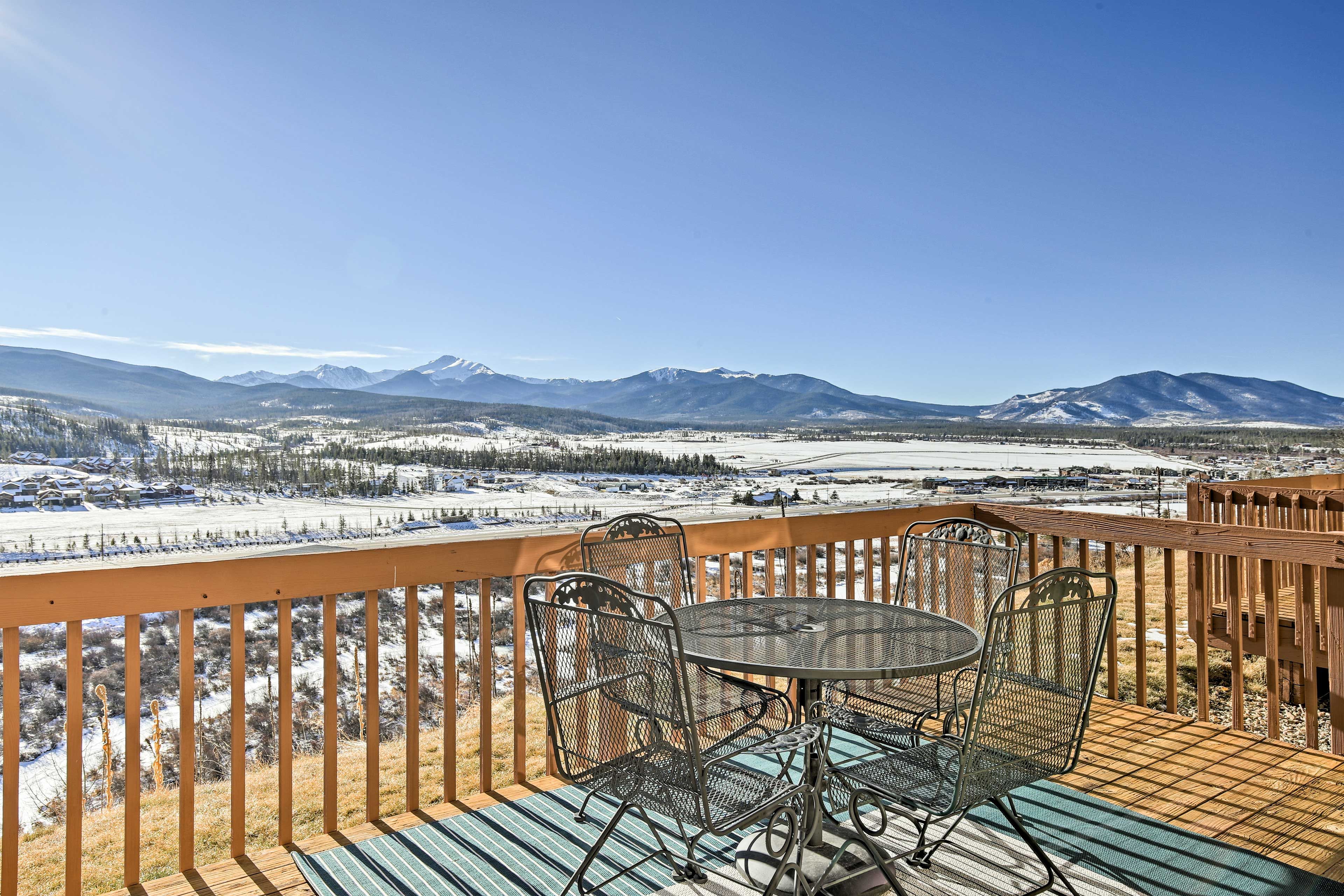 Enjoy spectacular mountain views right from the private back deck.