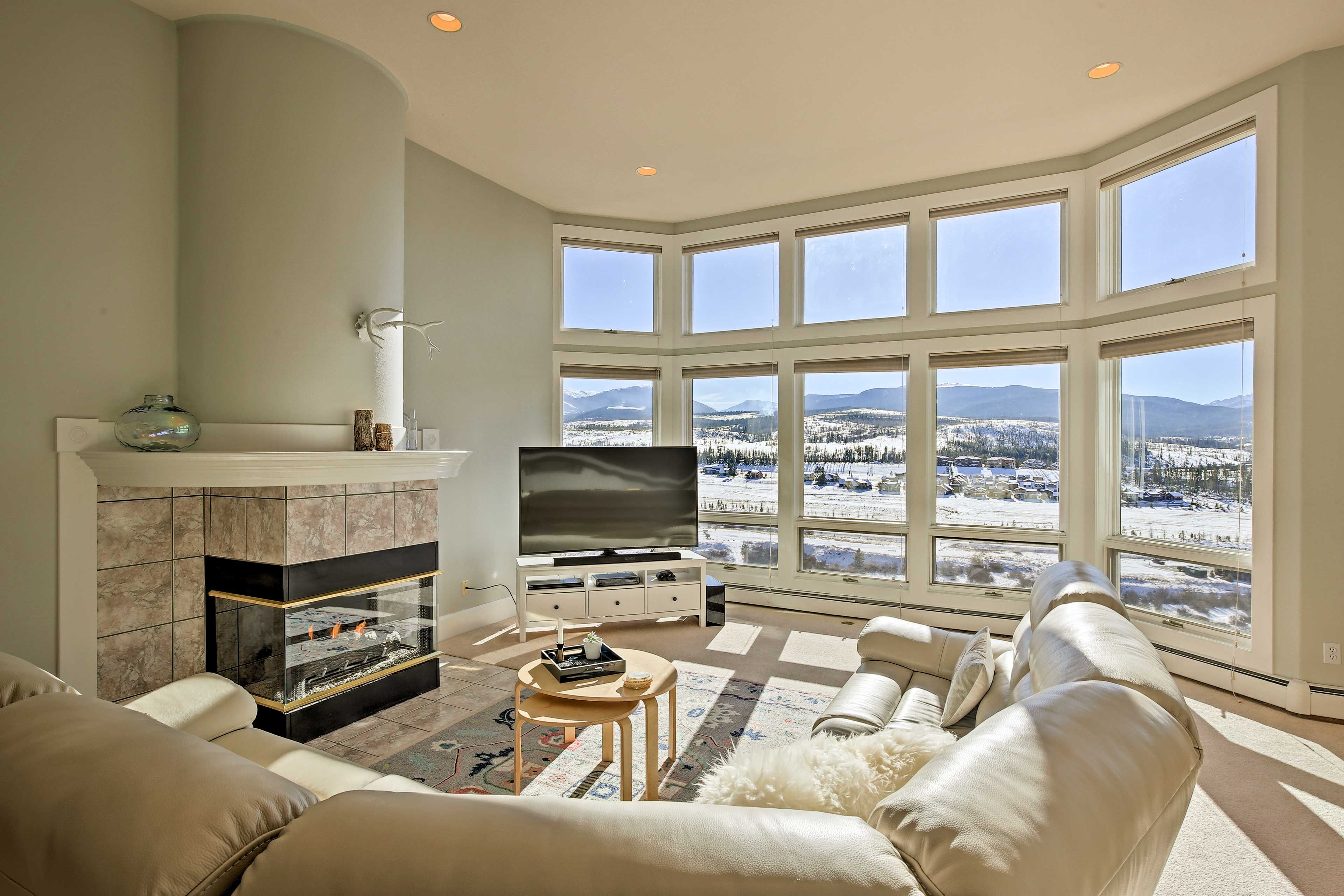 Lounge around on the comfy couches in the living area while watching your favorite TV shows.