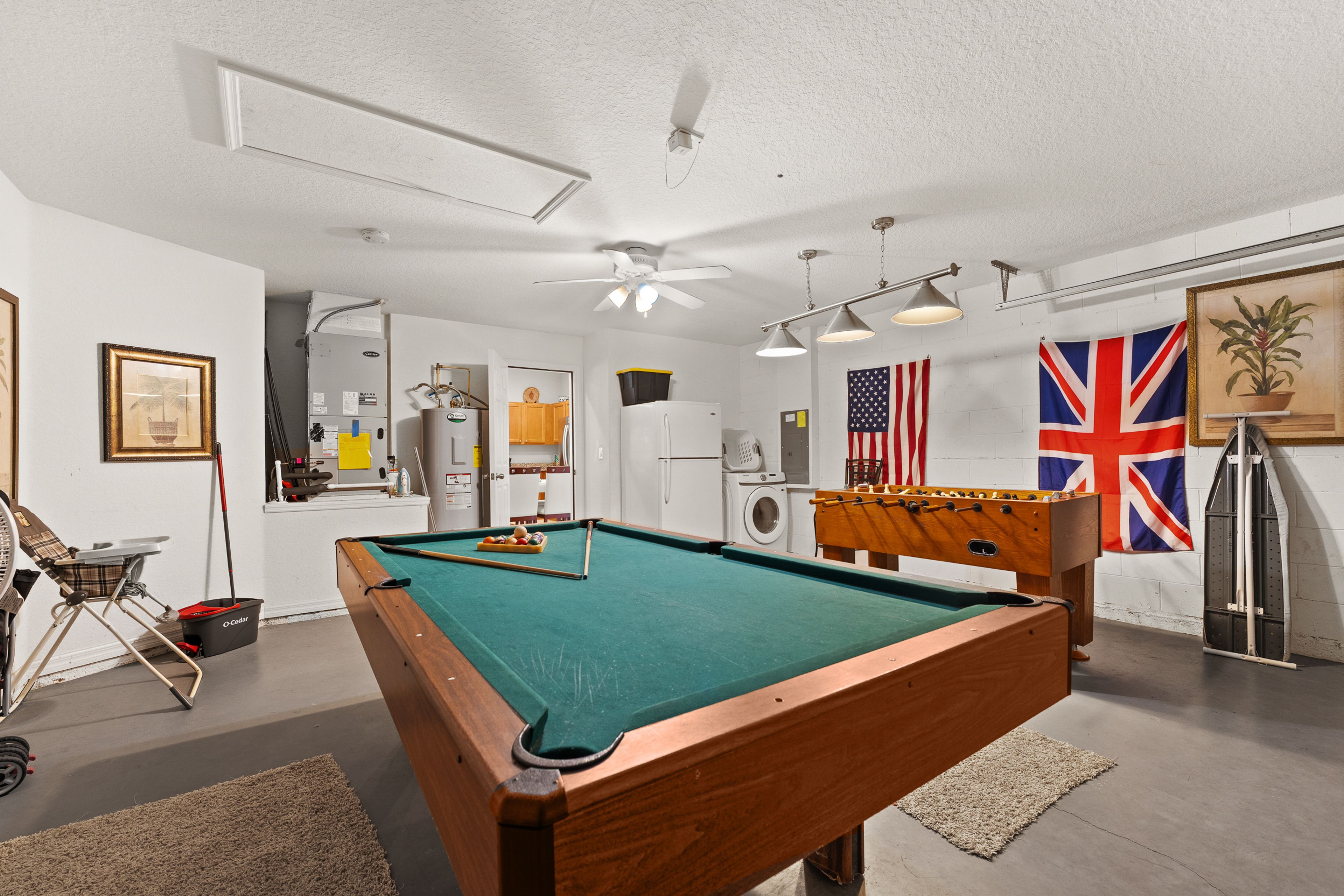 Game Room | Pool Table | Air Hockey Table | Foosball Table | Washer | Dryer