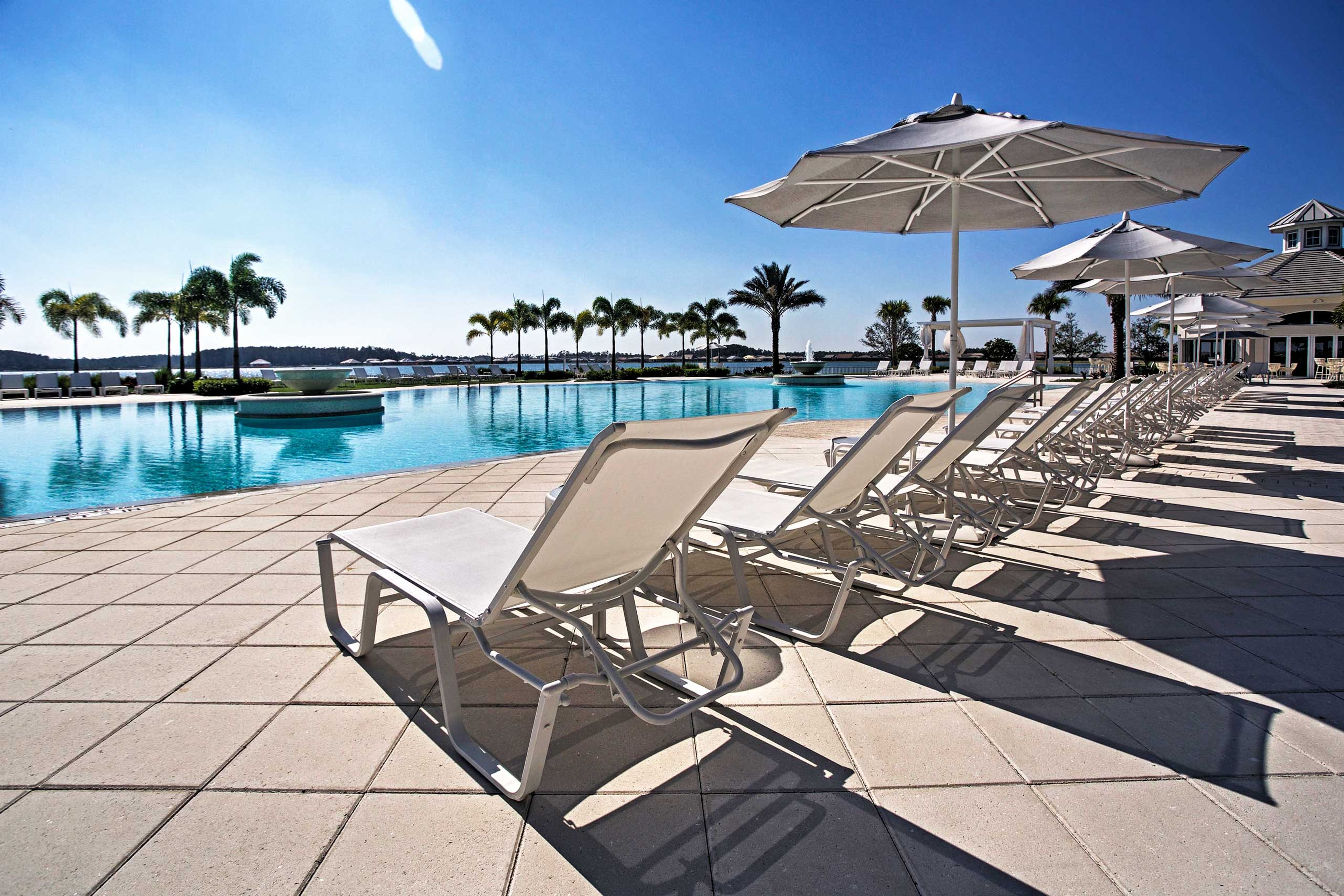 The community pool is available at the nearby clubhouse.
