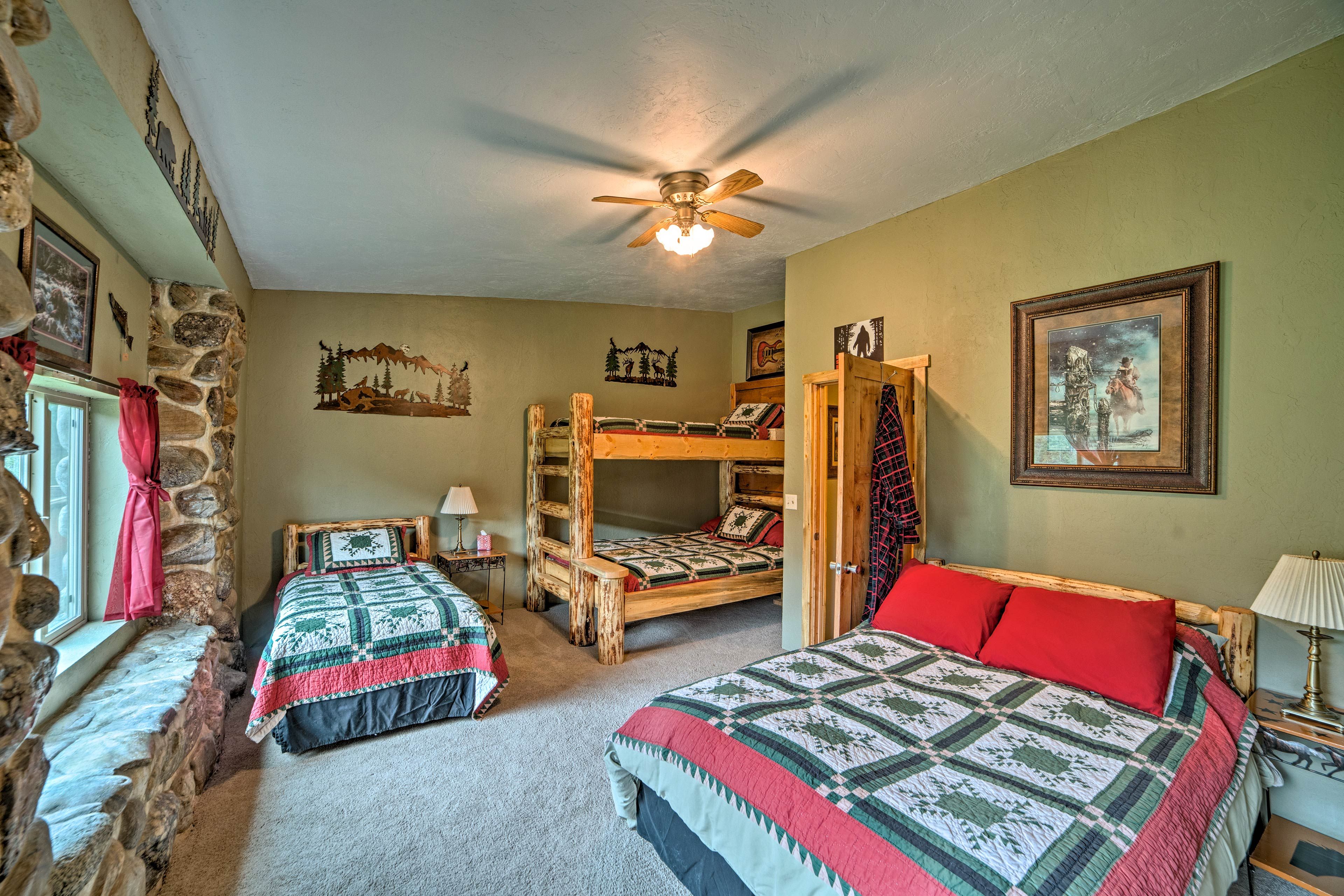 Bedroom 2 | Twin/Queen Bunk Bed | Full Bed | Twin Bed | 2nd Floor