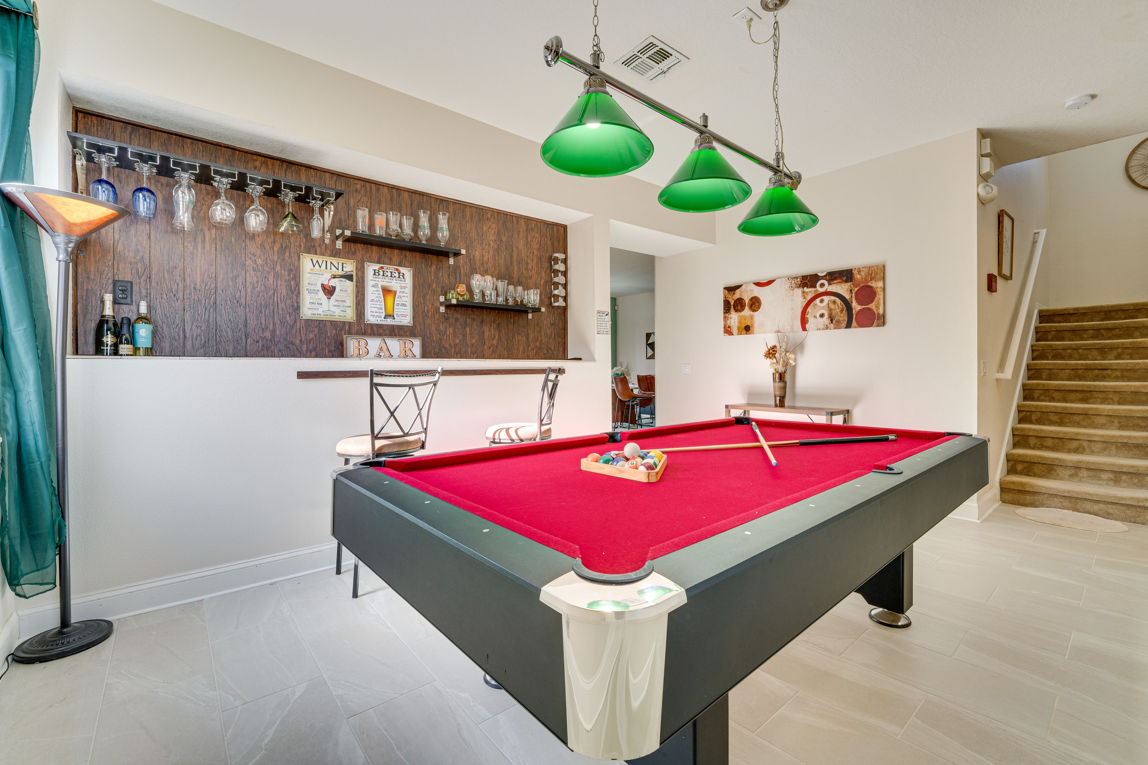 Game Room | Pool Table | Dry Bar | 1st Floor