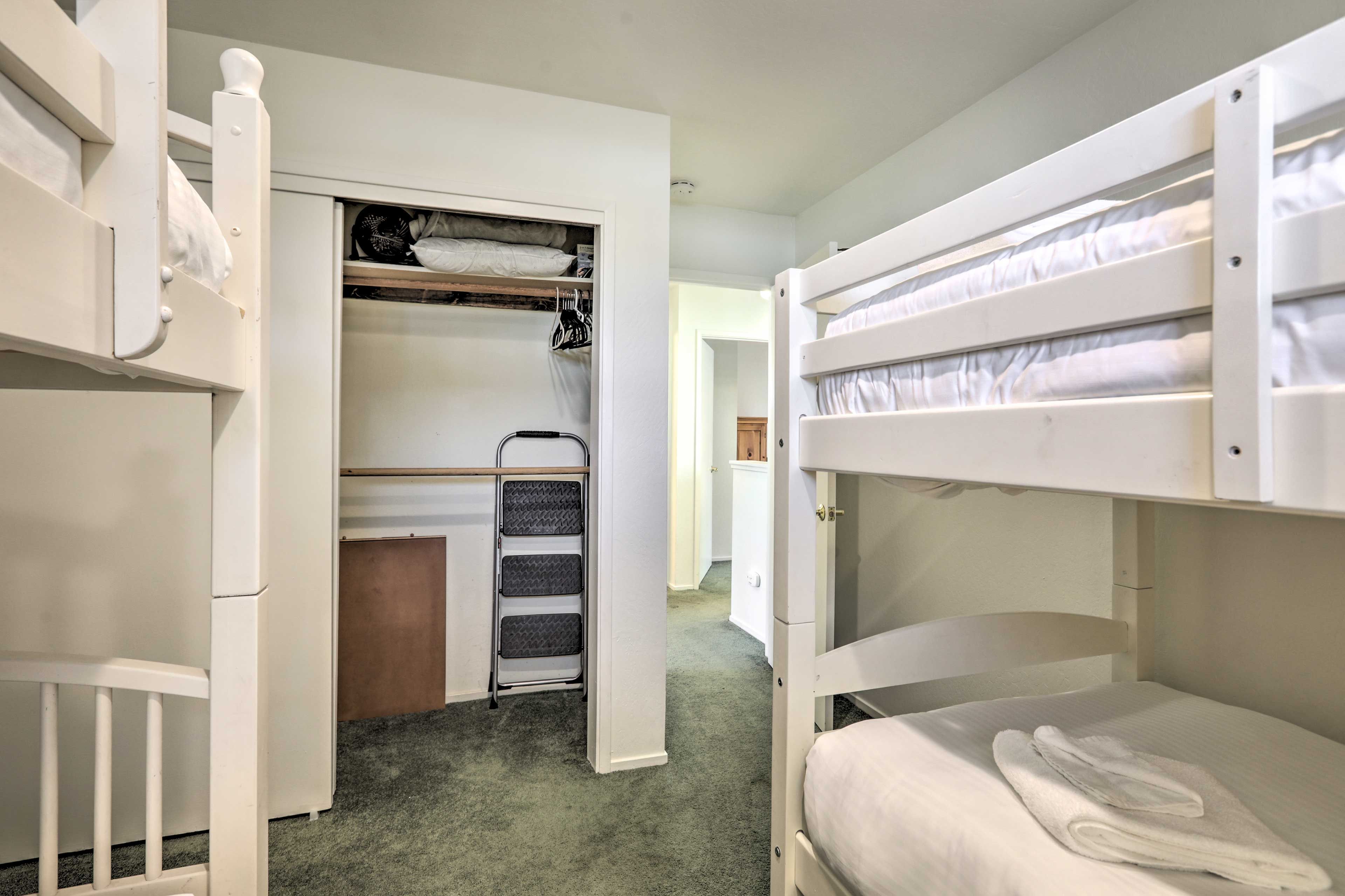 The bunk room is ideal for the kids!