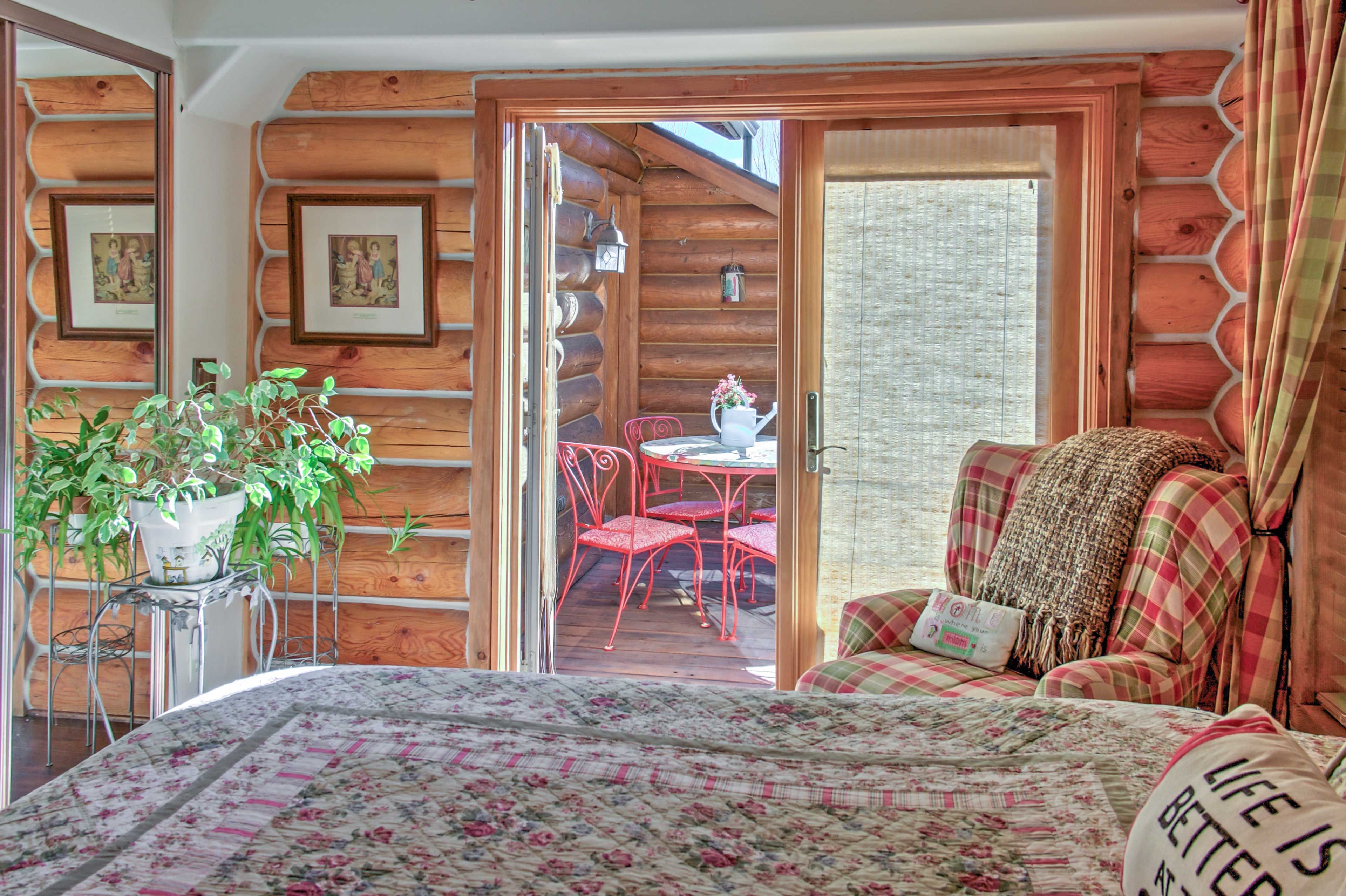 Peaceful slumbers await in this comfy bed.
