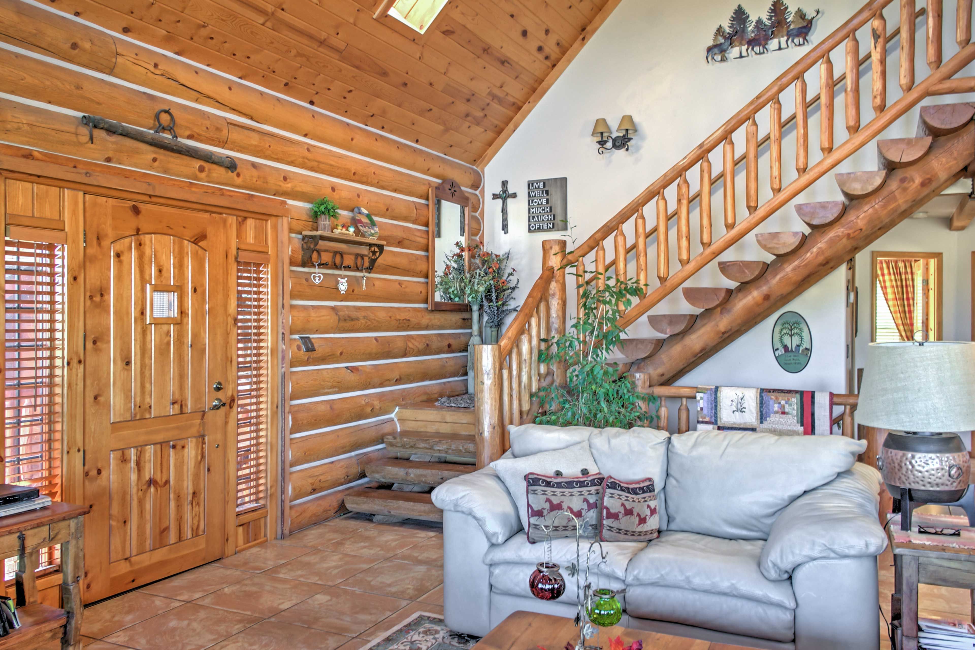 Unwind in the comfy living area.