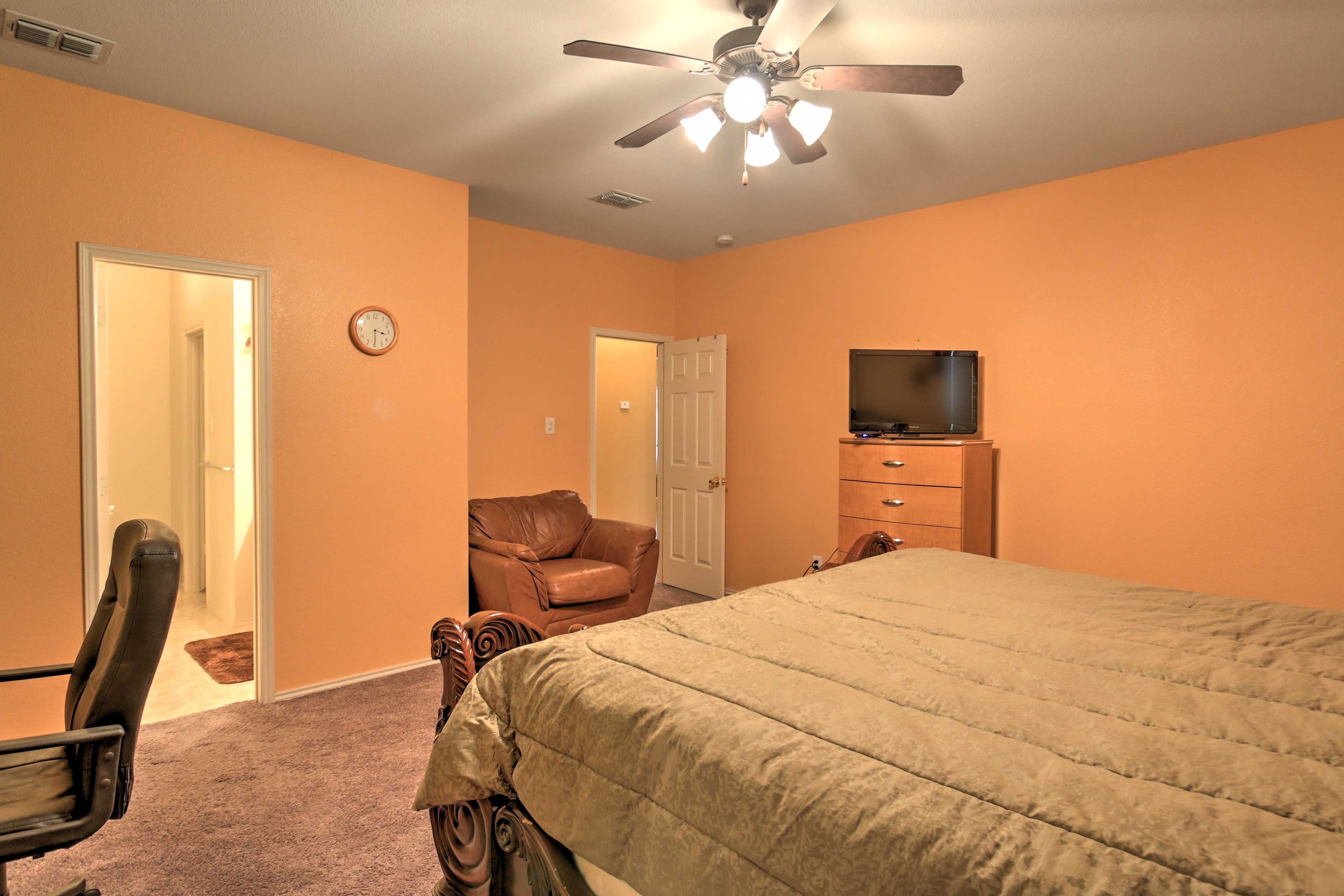 Watch TV from the comfort of bed.