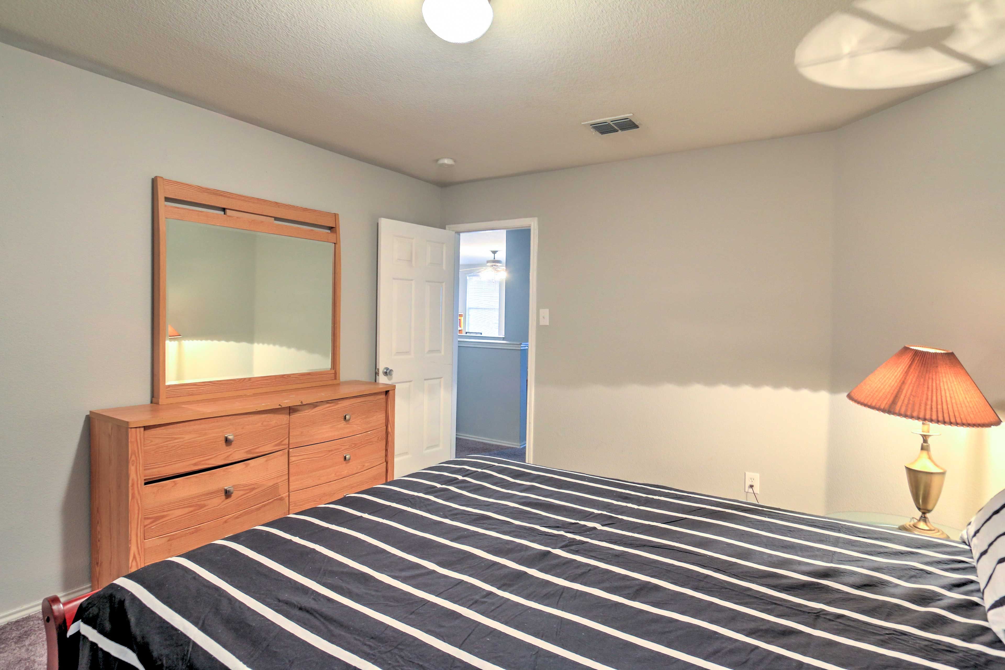 Take an afternoon nap in this bedroom.