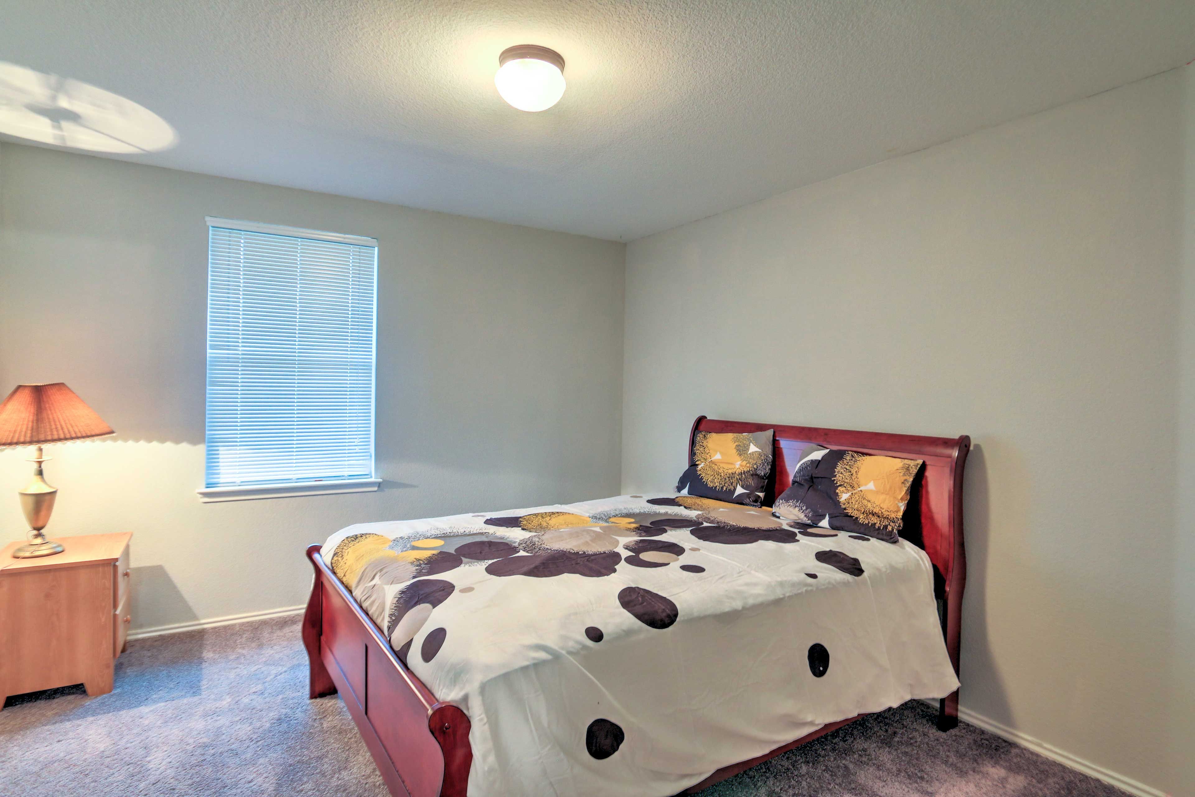Have sweet dreams in this inviting bedroom.