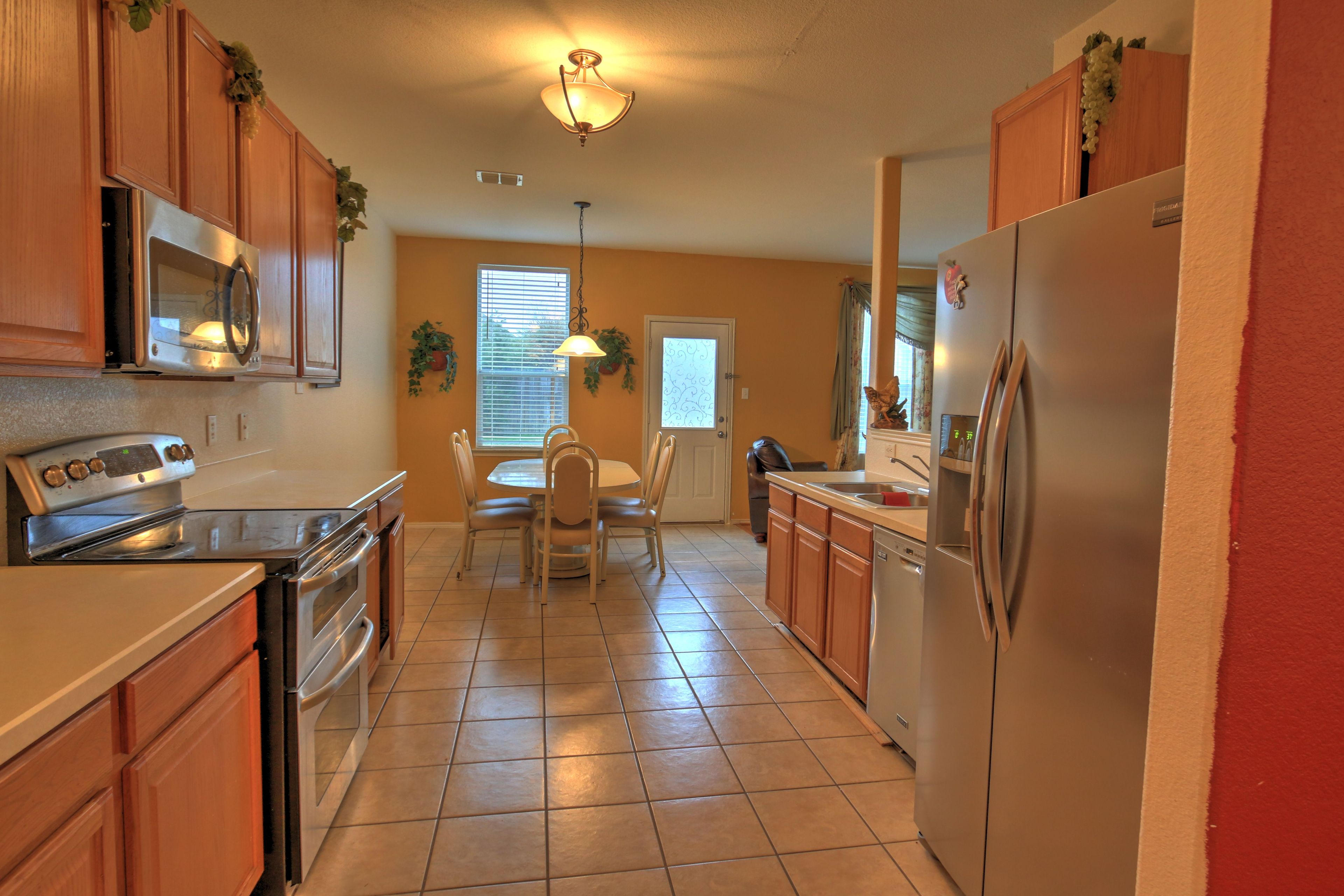 The kitchen comes fully equipped!