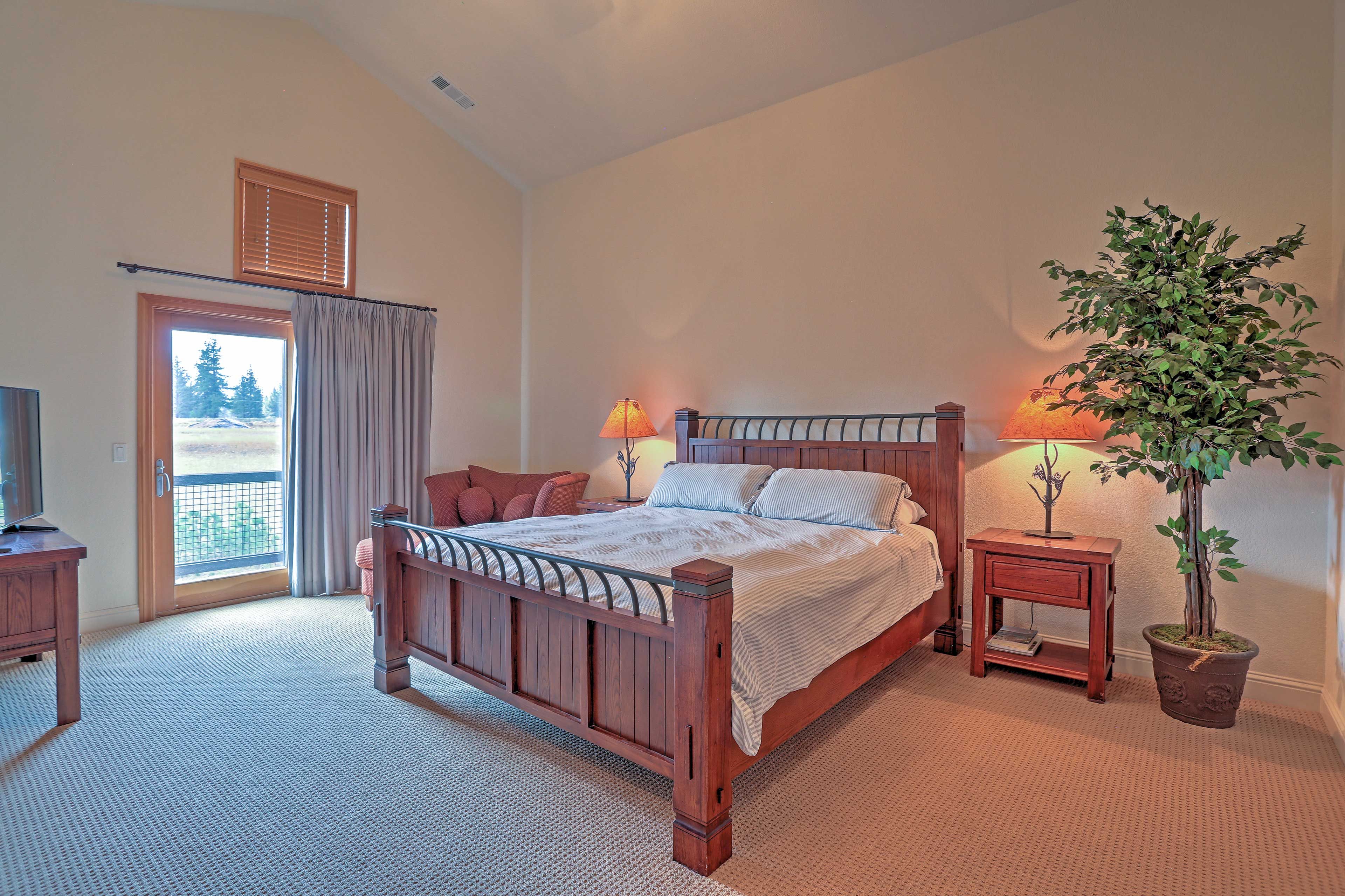 When you're ready to call it a night, this bedroom offers a king bed