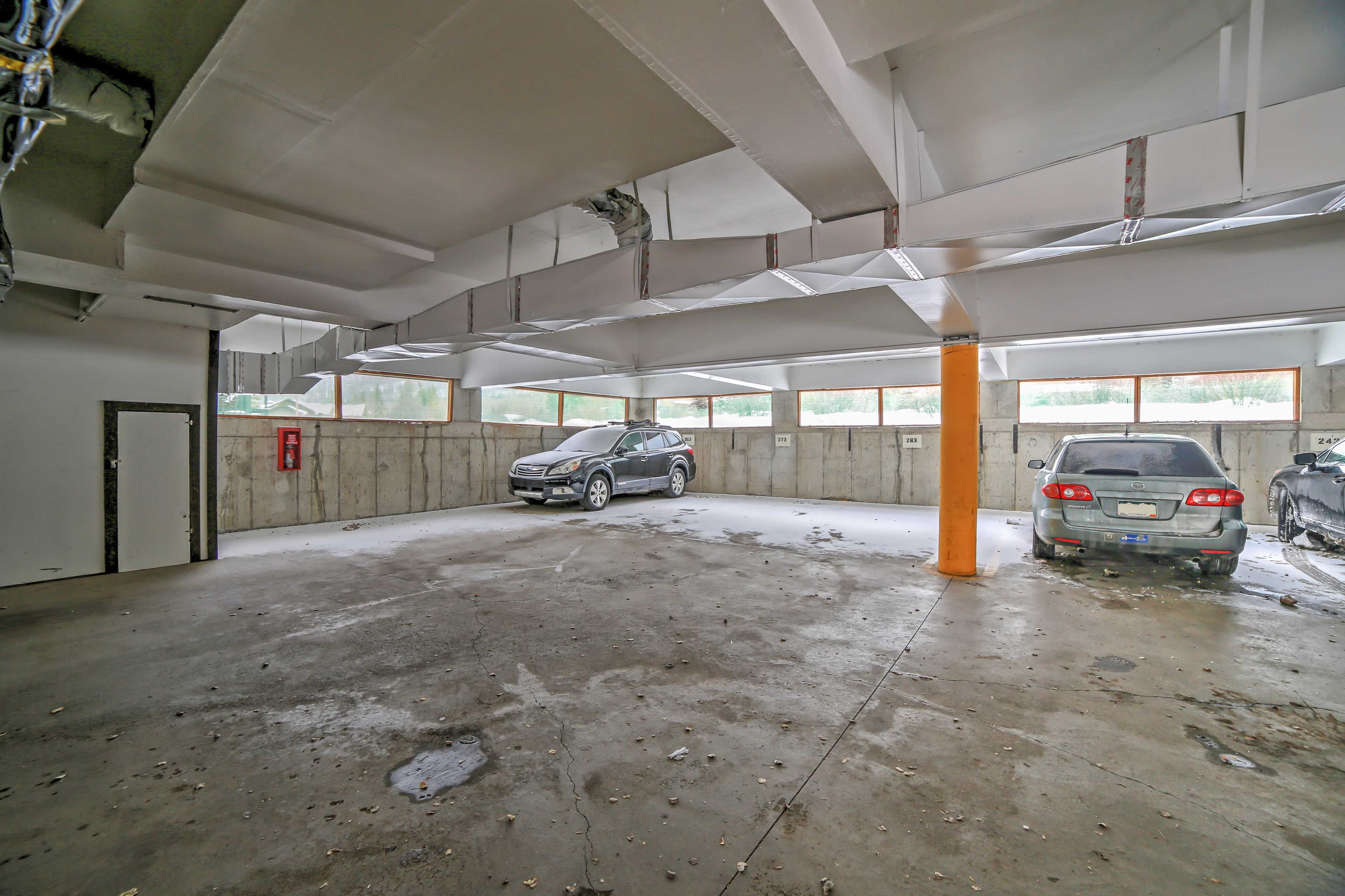 This parking garage will keep your car clean and dry during your stay.