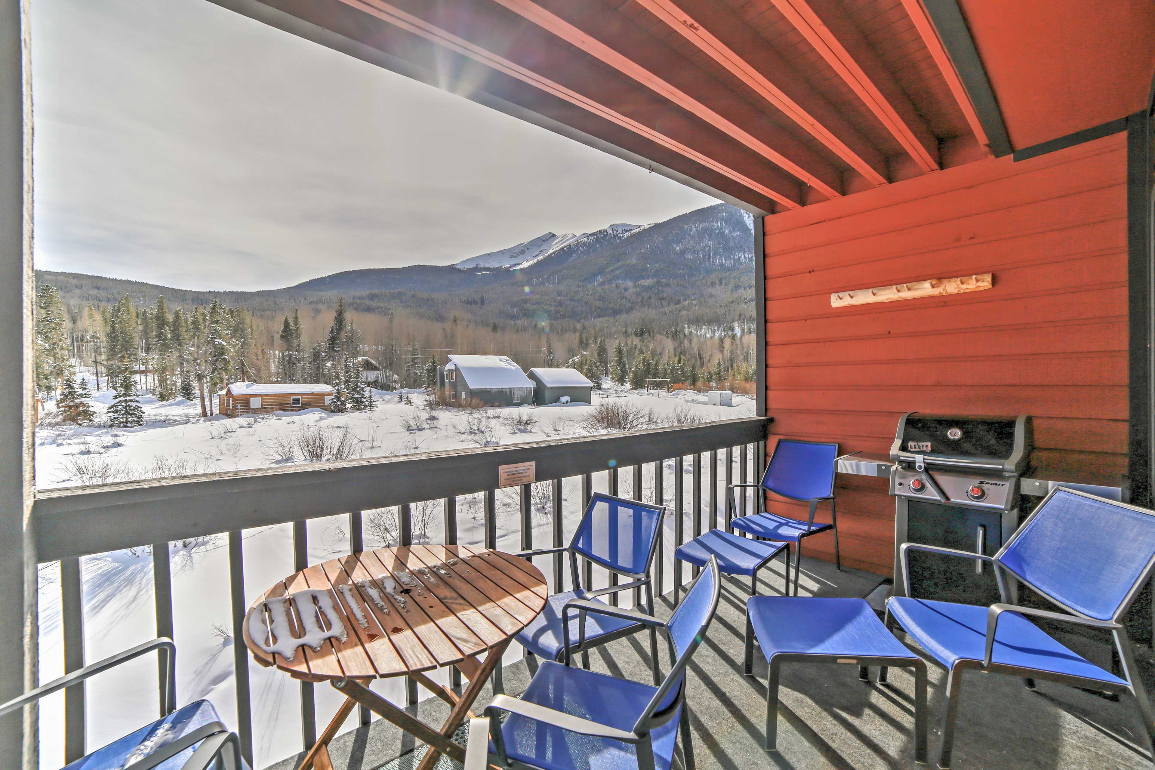Enjoy beautiful views from the private balcony!